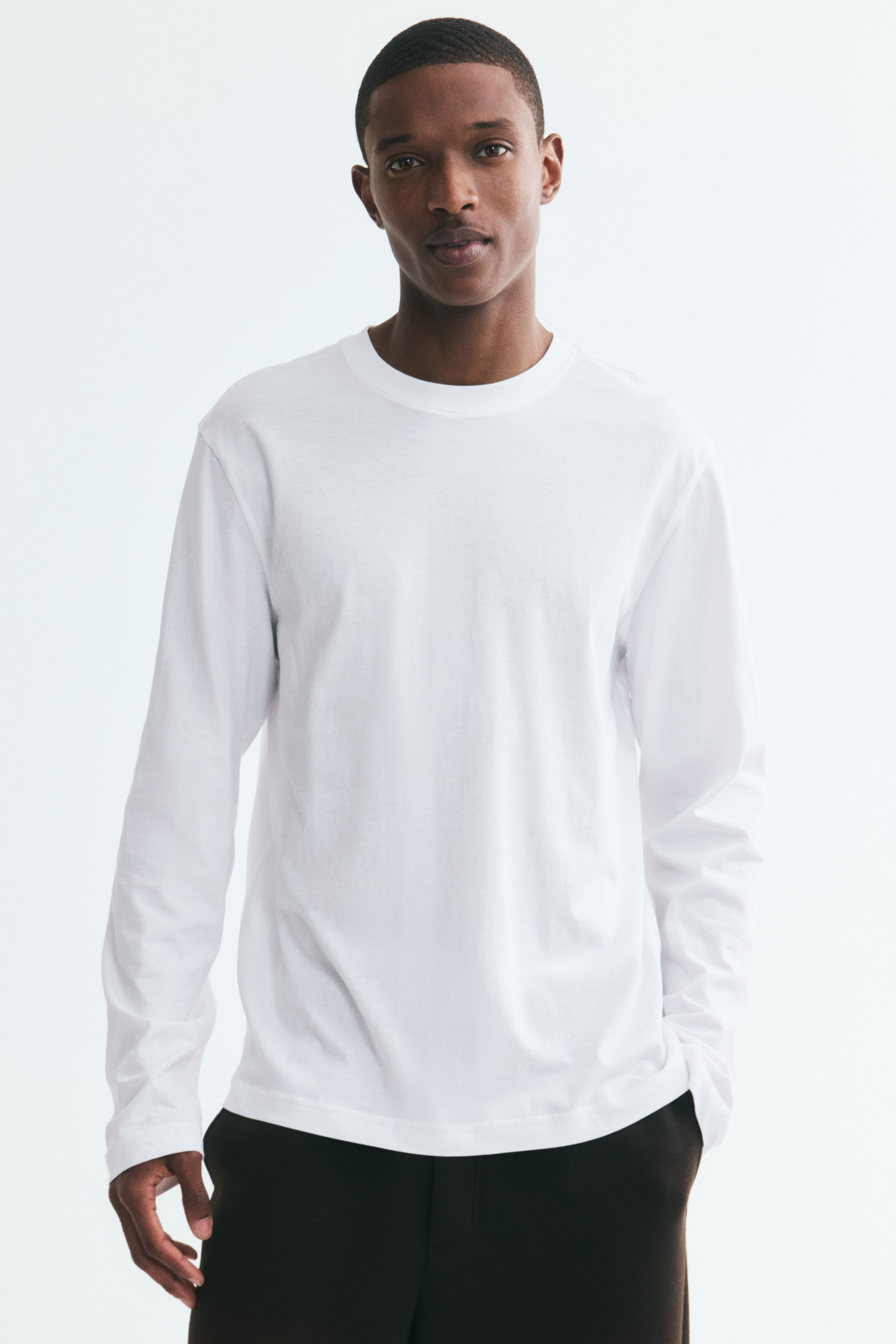 View larger image: Regular Fit Jersey top - White - Men | H&M SG 1