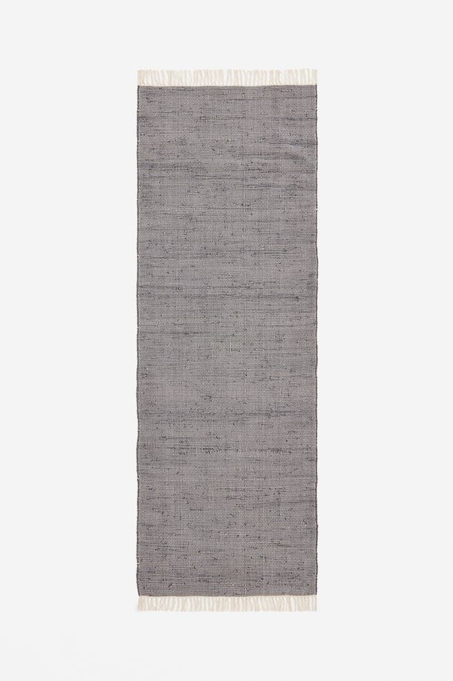 Flickenteppich aus Baumwolle - Grau/Naturweiß - 1