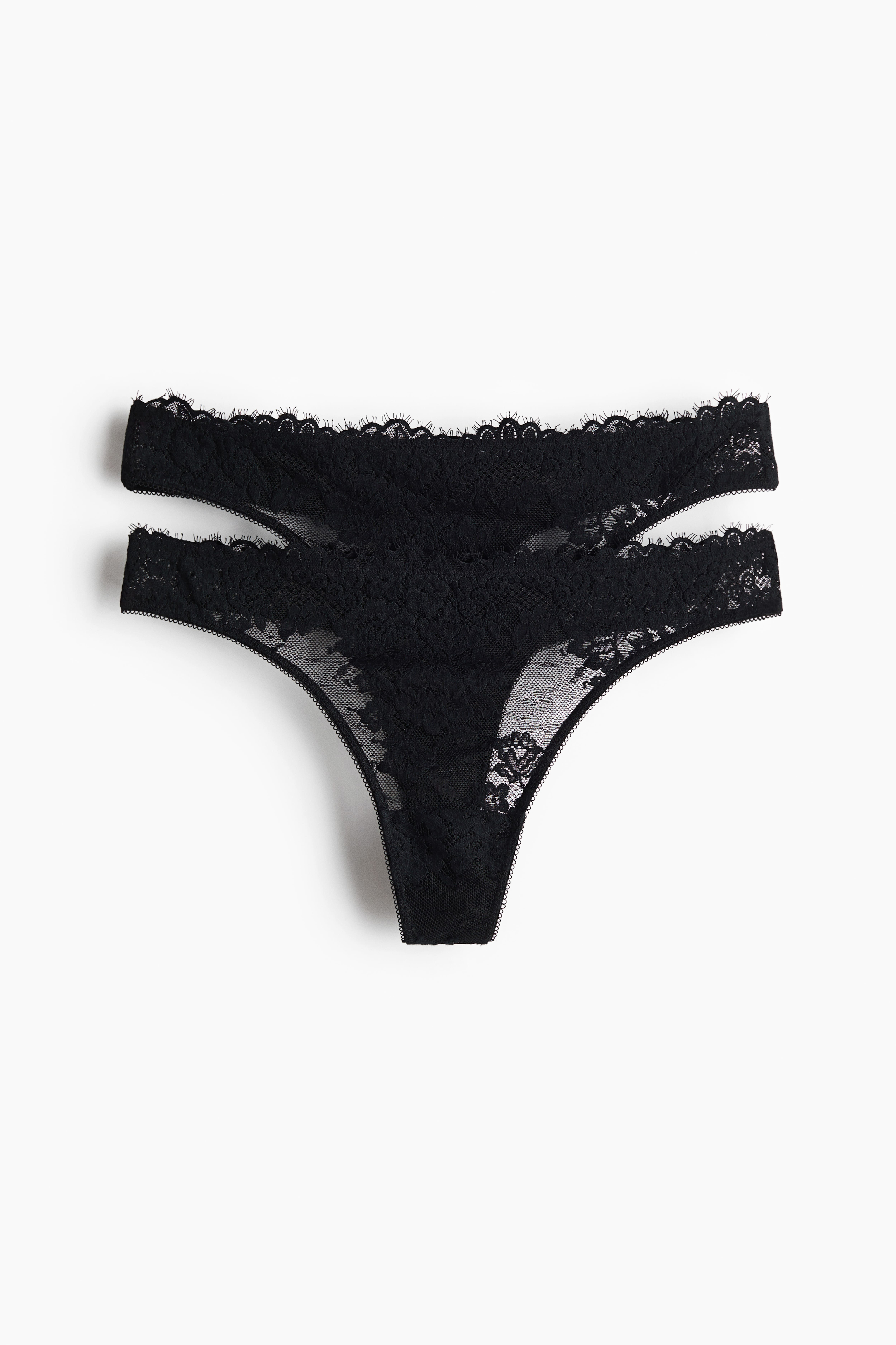 Lot de 2 culottes Thong en dentelle