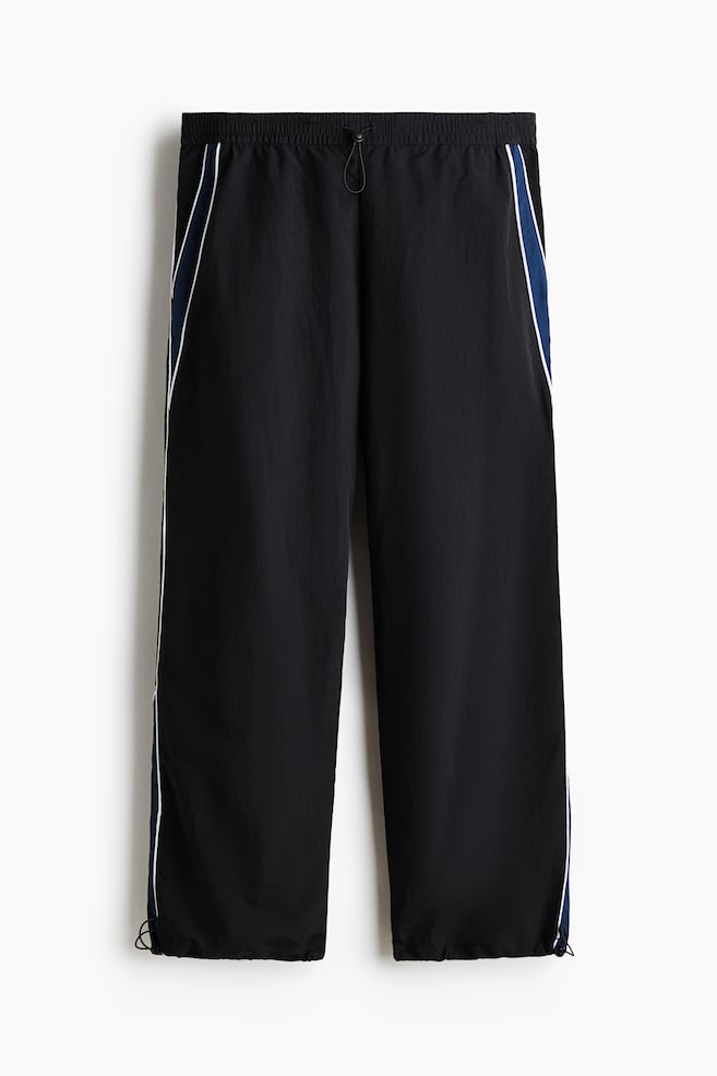 Loose-Fit Nylon Track Pants - Black/panels - 1