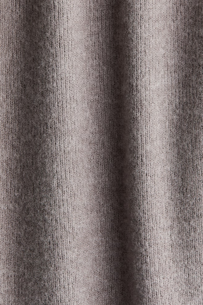 Knit Mini Dress - Taupe melange/Dark gray melange/Dark brown melange - 3