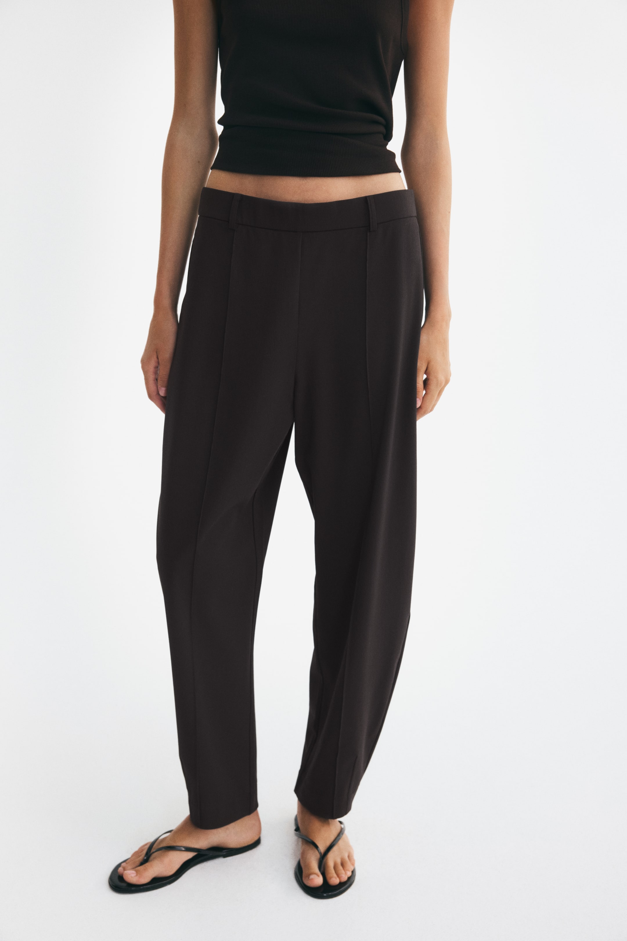 Jersey Barrel-Leg Pants
