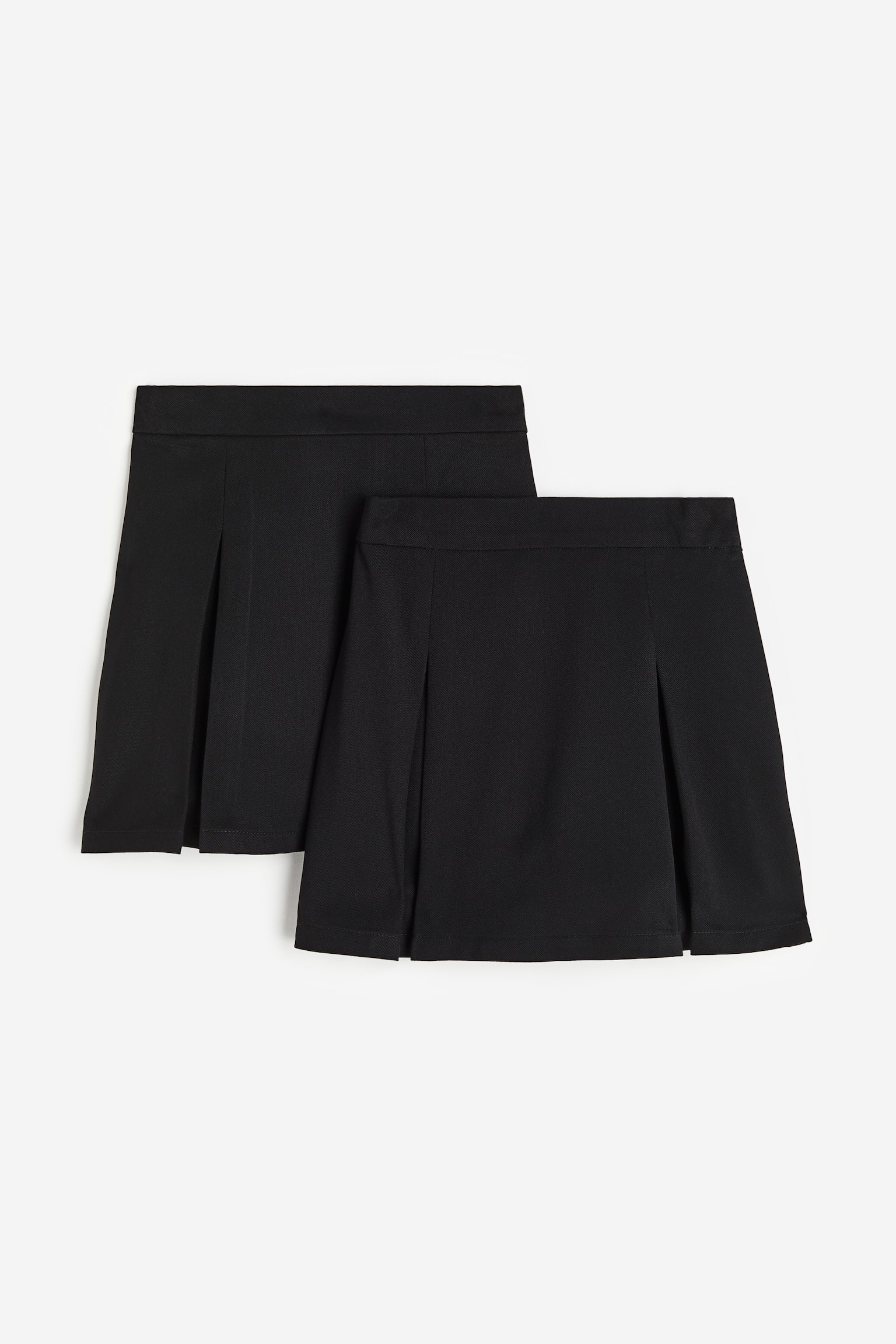 2-pack pleated school skirts - Black/Dark grey/Navy blue - 2