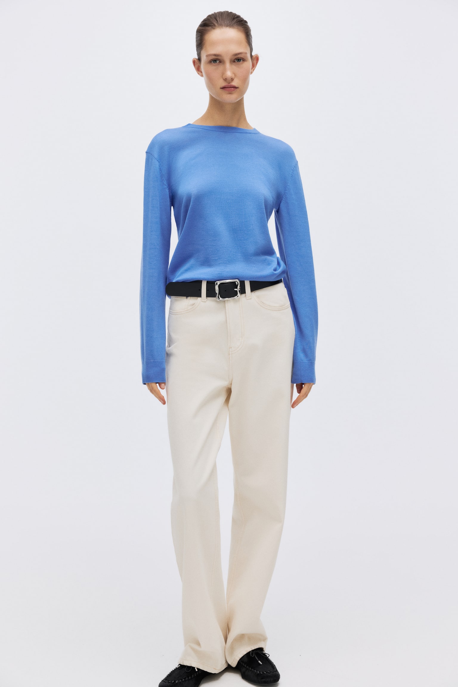 Merino wool jumper - Blue/Black/Brown/Dark brown - 4