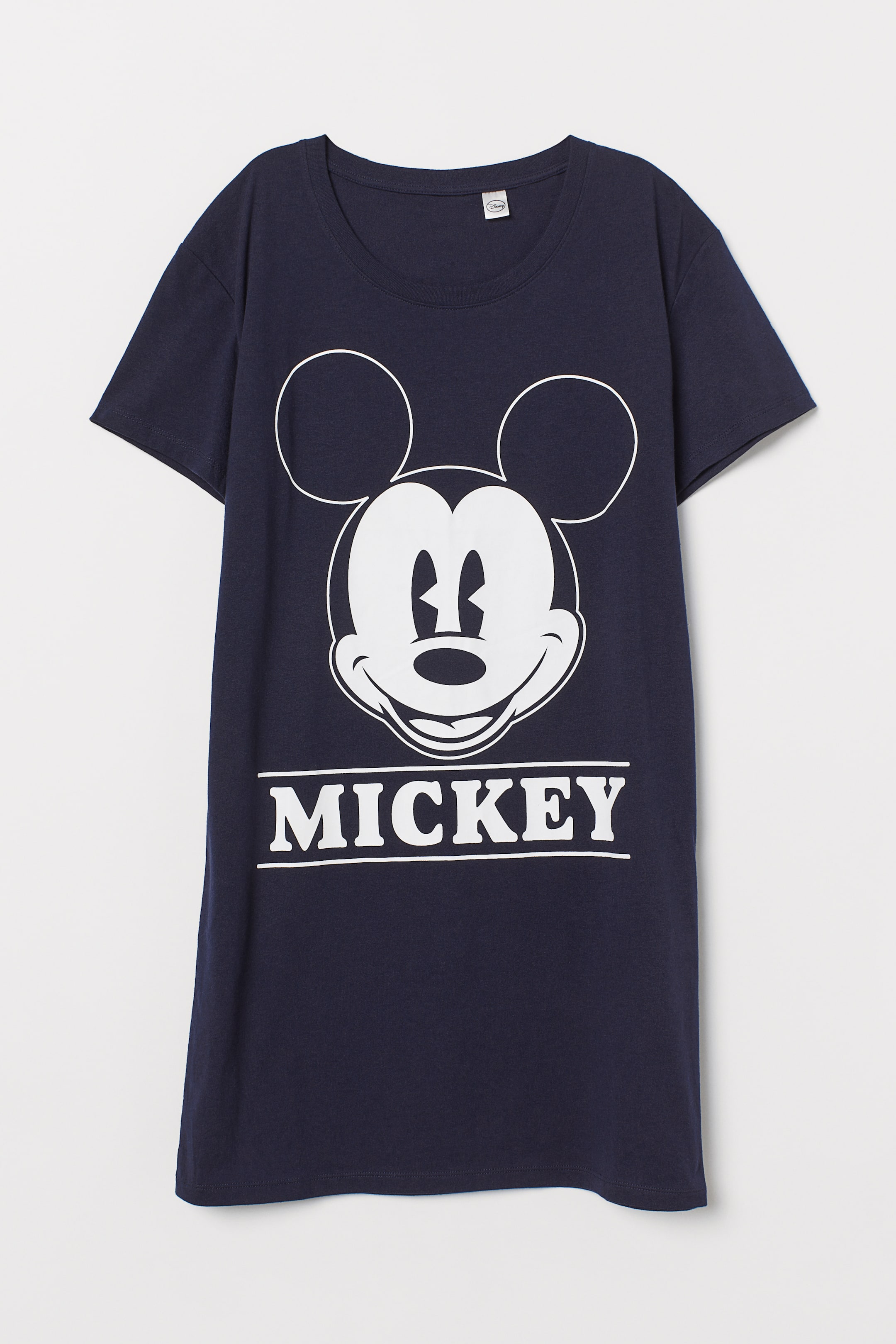 Printed Nightdress Dark Blue Mickey Mouse Ladies Handm Gb