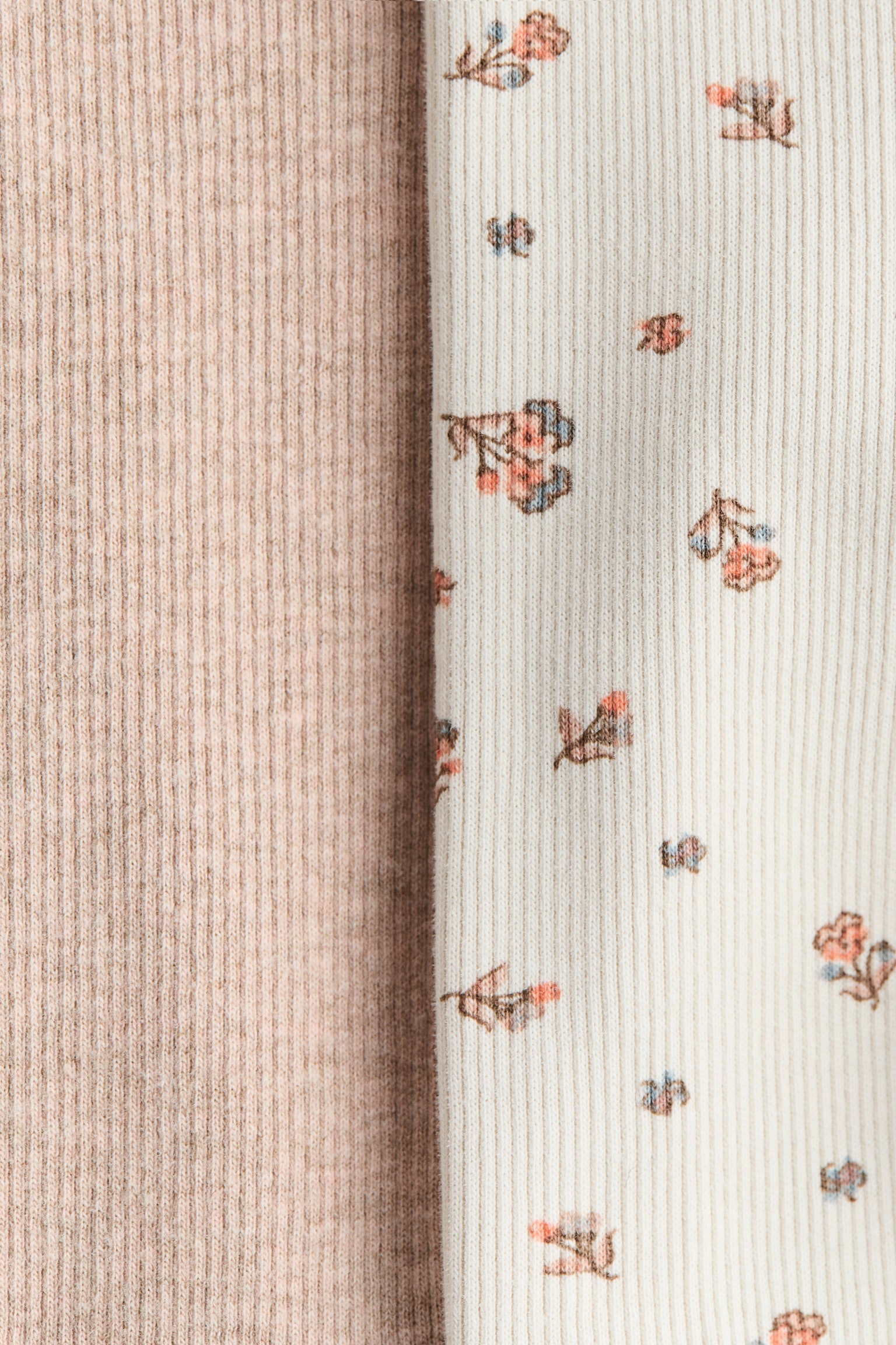 Lot de 2 leggings Room-to-grow - Beige clair/fleuri/Beige clair/fleuri/Gris/beige/Gris clair/motif/Beige/beige clair - 2