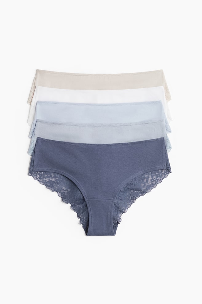 5-pack hipster briefs - Pigeon blue/Light blue/Burgundy/Dark pink/Navy blue/Light dusty blue/Pink/White/Black/Black/Light pink/White/Black/Light blue/Dark blue/Grey-green/Light beige/Light pink/Burgundy/Grey/Light grey - 1