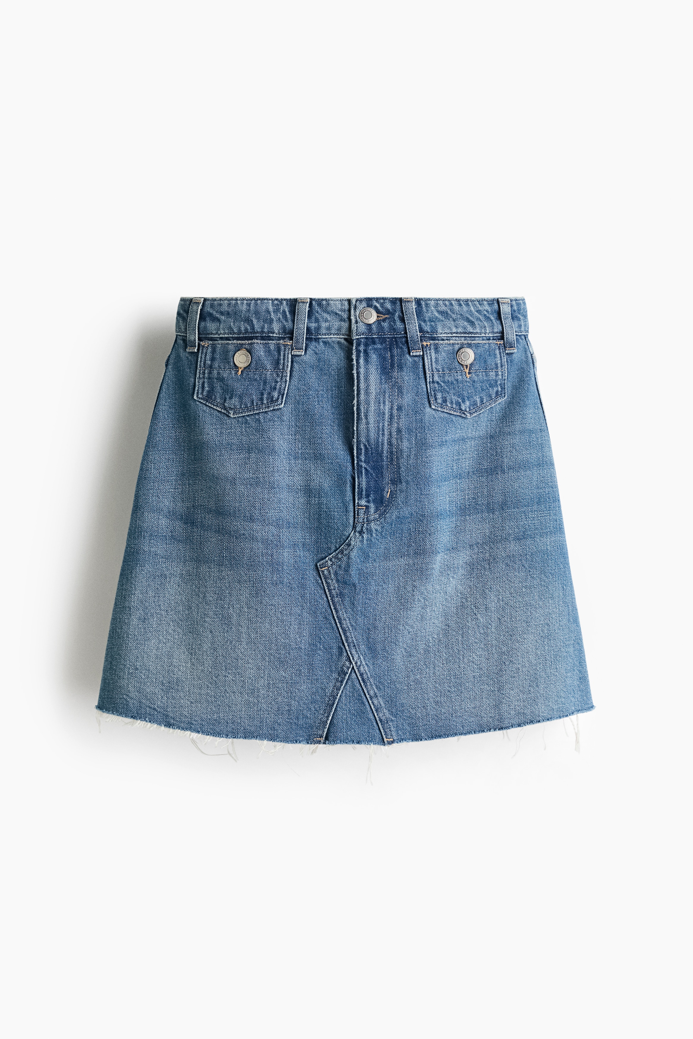 A-line denim skirt - Denim blue
