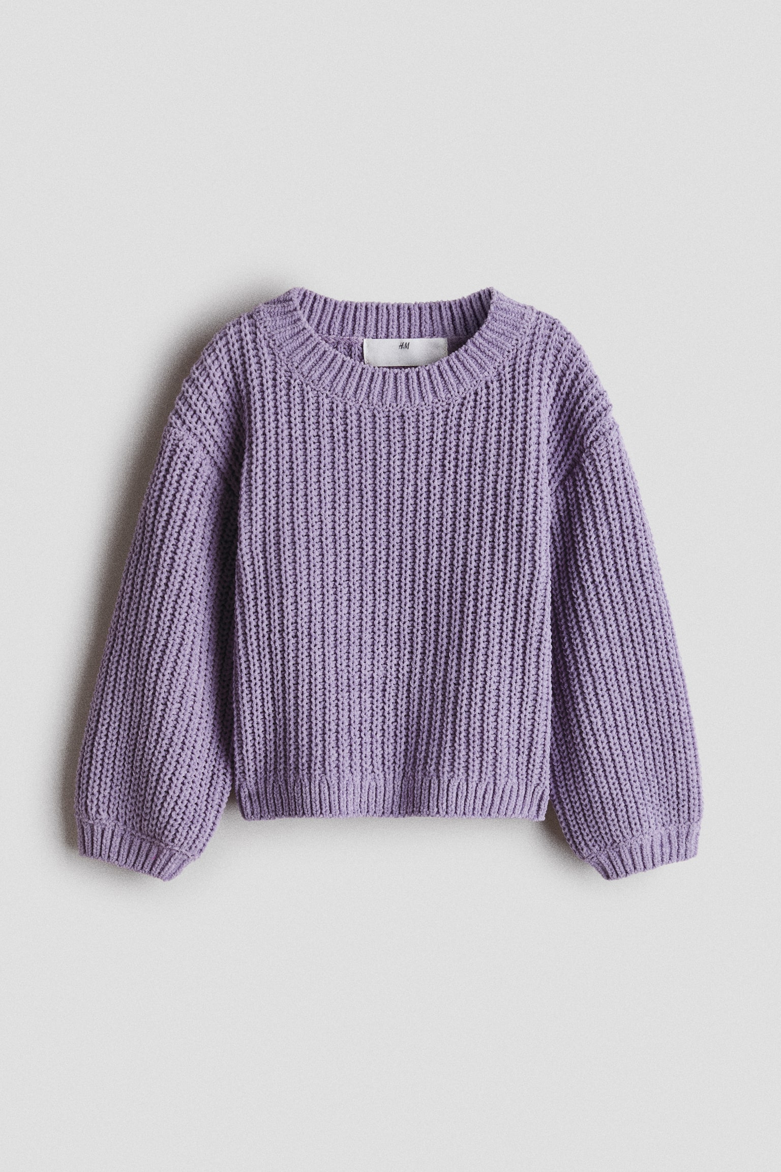Chenille-knit jumper - Dusty lilac/Light turquoise/Cream/Pink