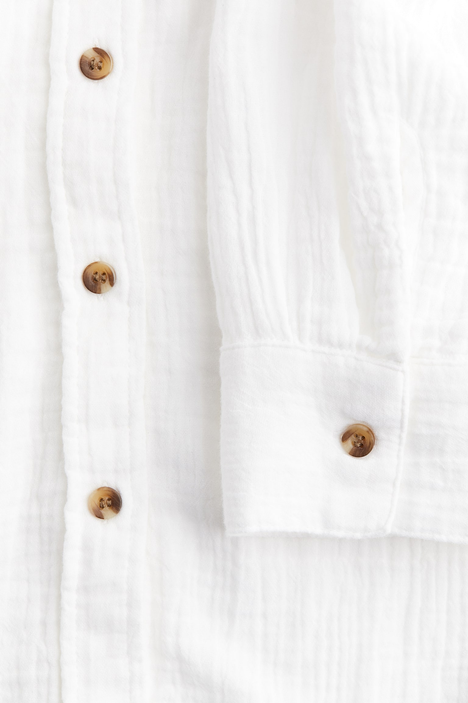Женская рубашка H&M Cotton, цвет: Белый — фото 2