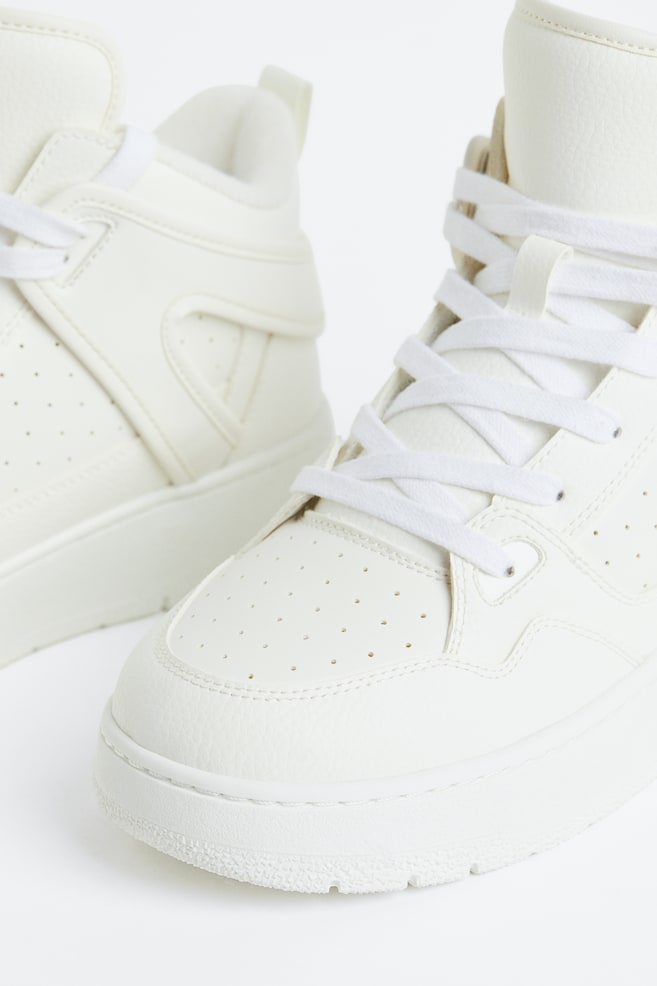 Hi-top trainers - White/White/Light pink - 4