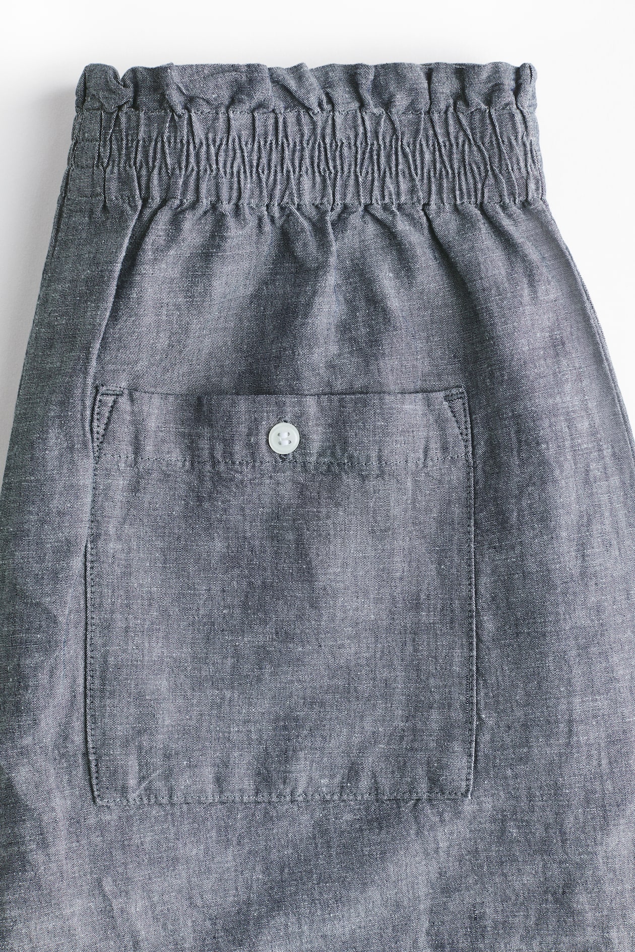 Linen-Blend Paper-Bag Shorts - image 2