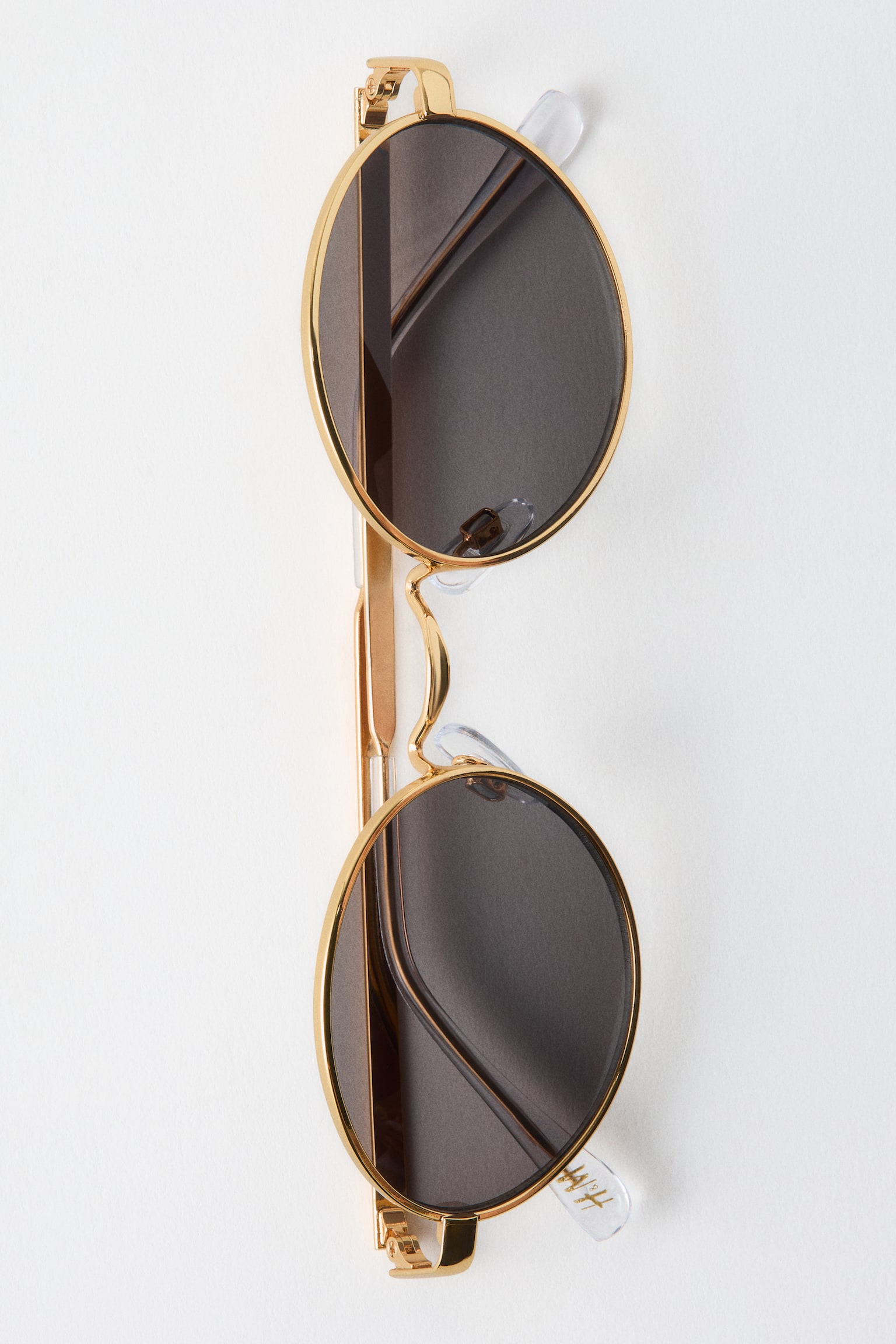 Oval sunglasses - Gold-coloured/Black - 1
