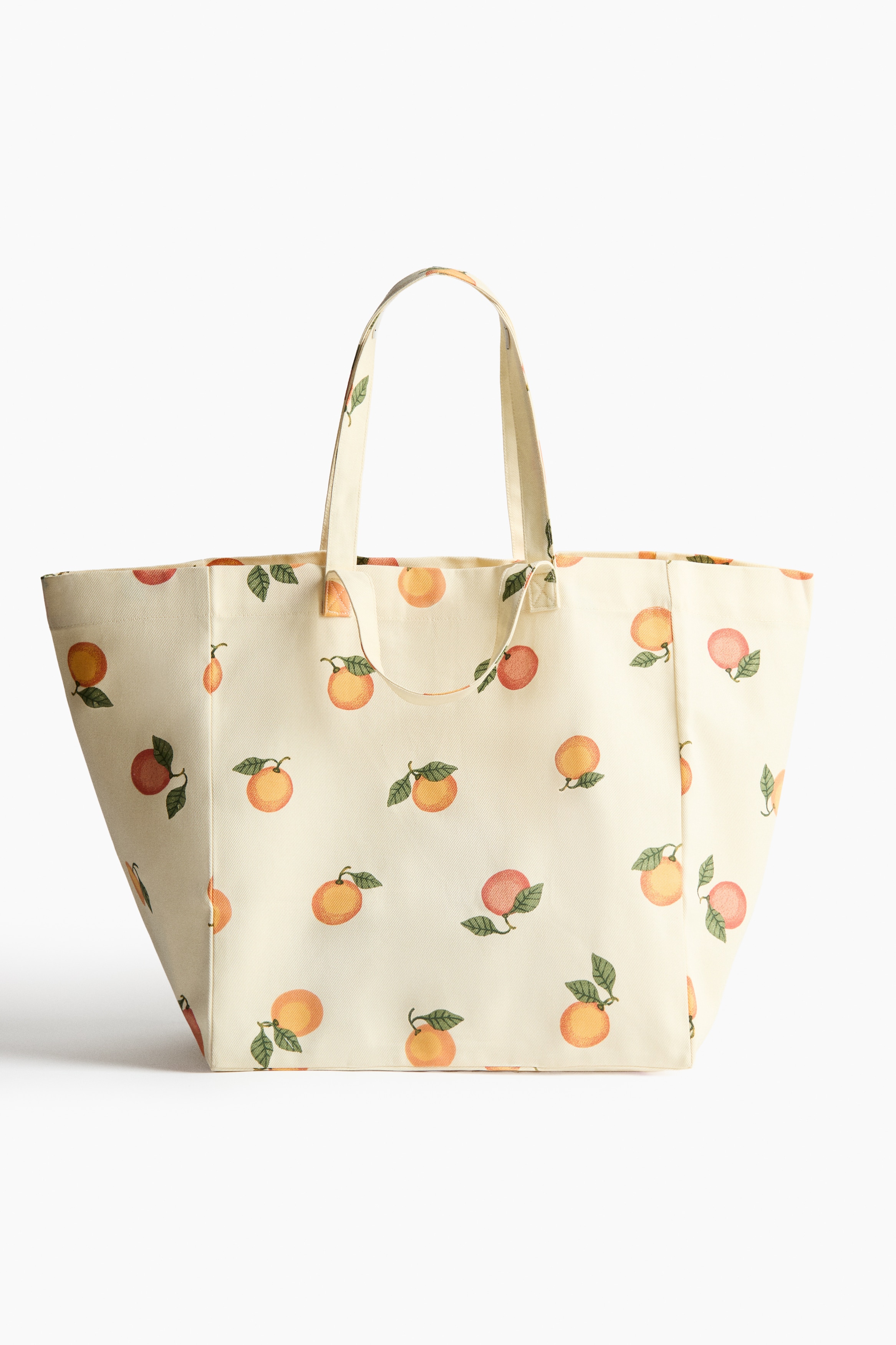 Patterned Beach Bag - Light yellow/fruit/Turquoise/patterned/Cream/fish