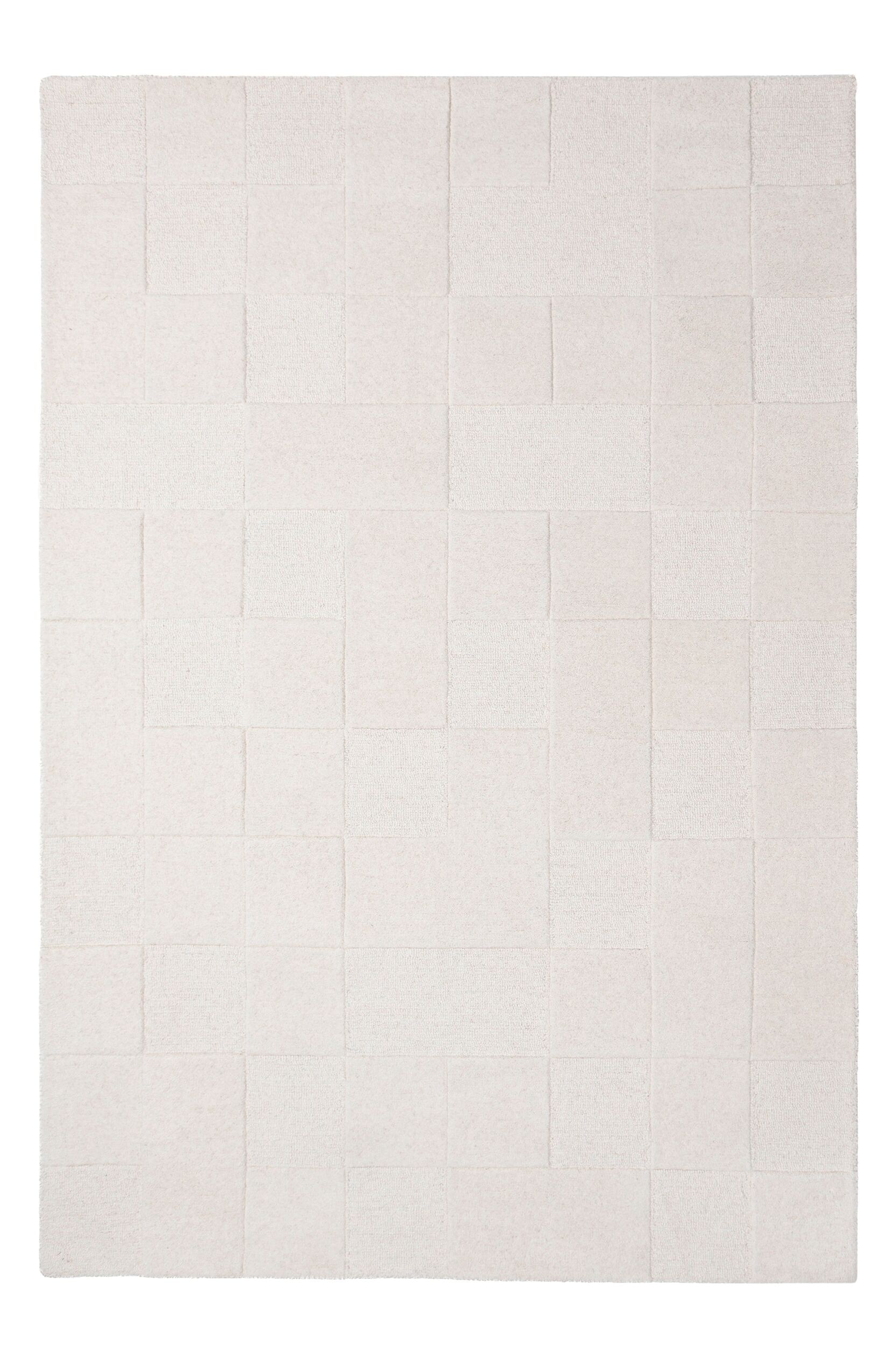 Tappeto Moderno In Lana Checkerboard - Avorio