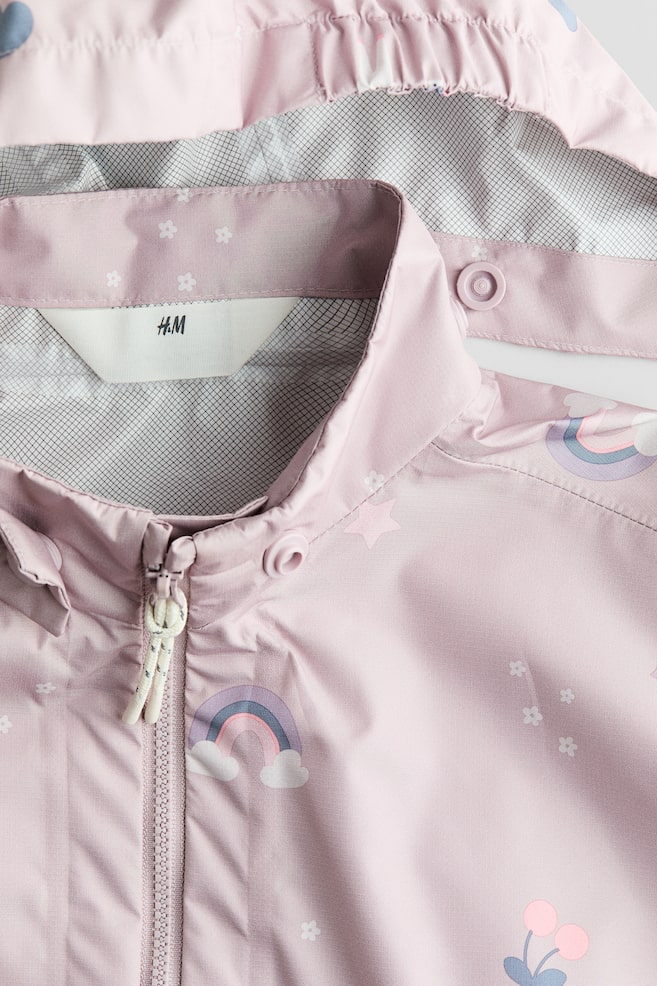 2.5-Layer Rain Jacket - Light dusty pink/unicorns/Dusty blue/dinosaurs/Black/Beige/leopard print - 3