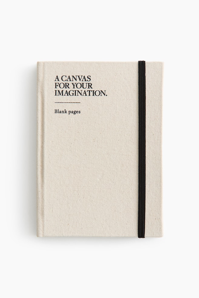 Carnet de notes avec couverture en coton - Beige clair - 1
