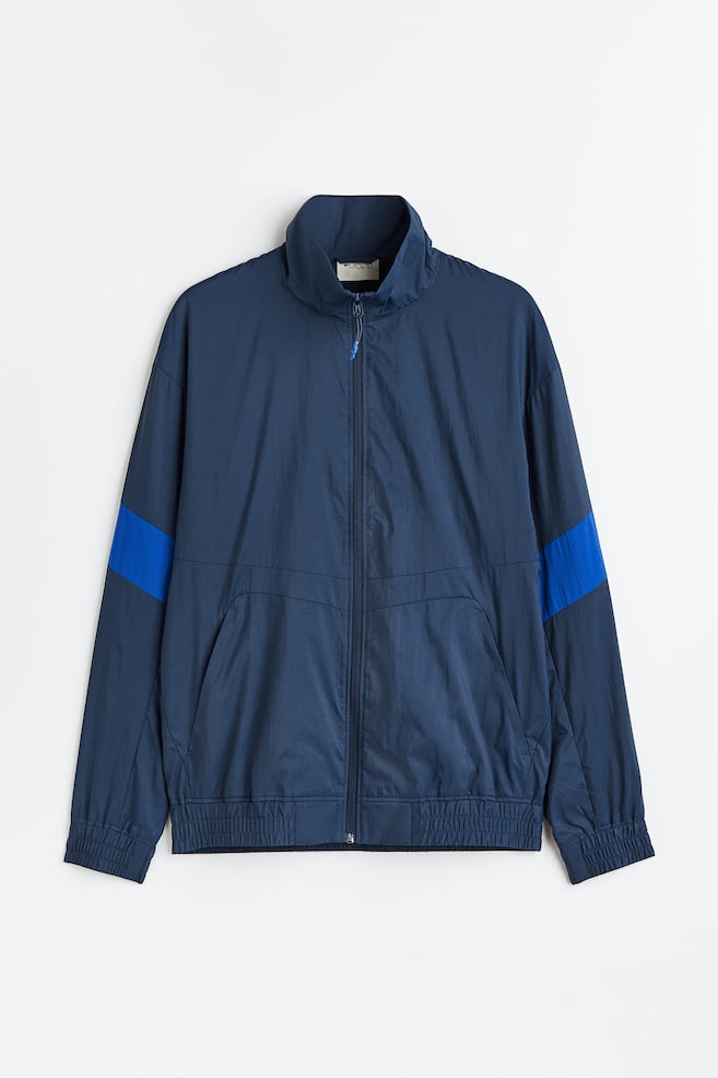 Water-repellent track jacket - Dark blue/Bright blue/Black/Light grey - 1
