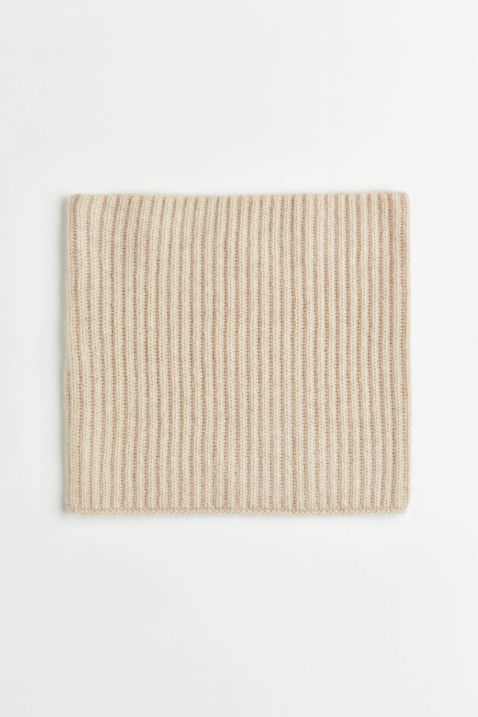 Cashmere tube scarf - Beige/Black - 3