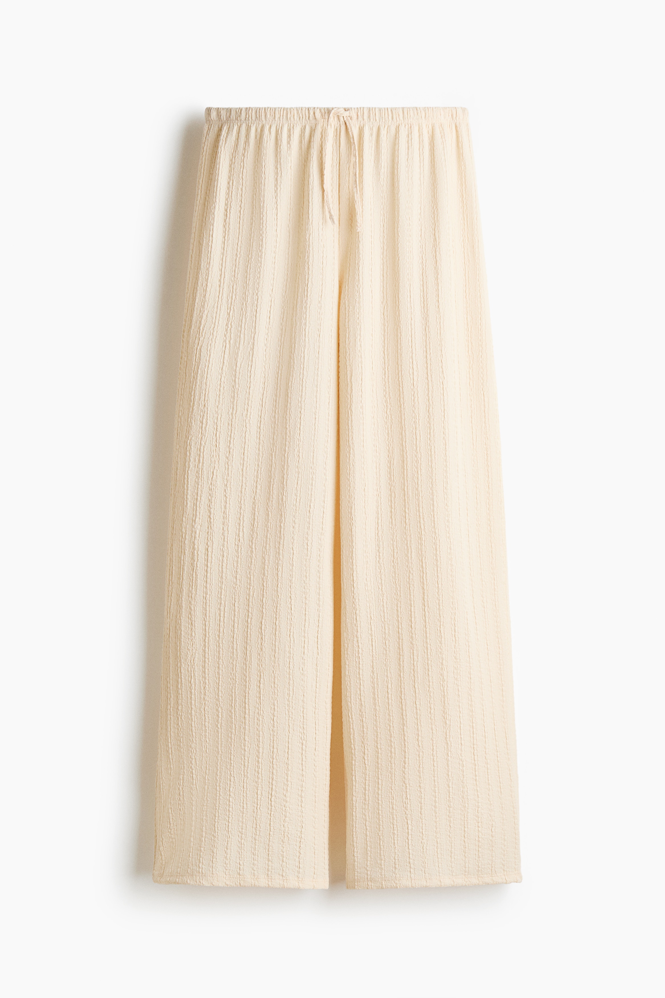 Textured jersey drawstring trousers - Light beige/Dark blue/Dark grey/Dark brown