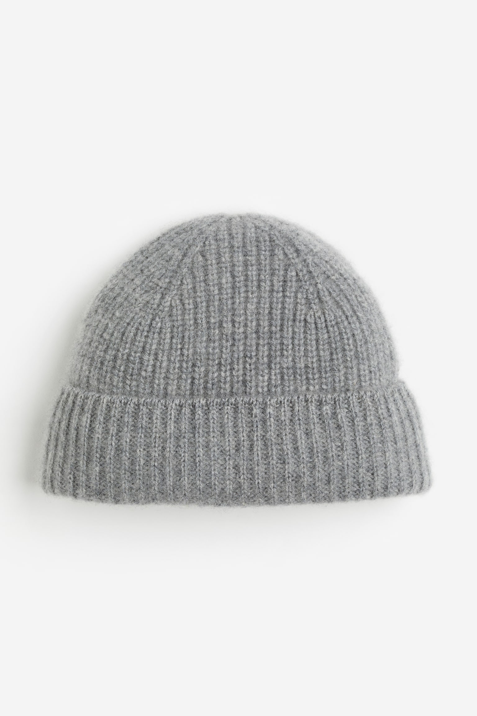 Rib-knit cashmere hat - Grey marl/Black/Dark blue - 1