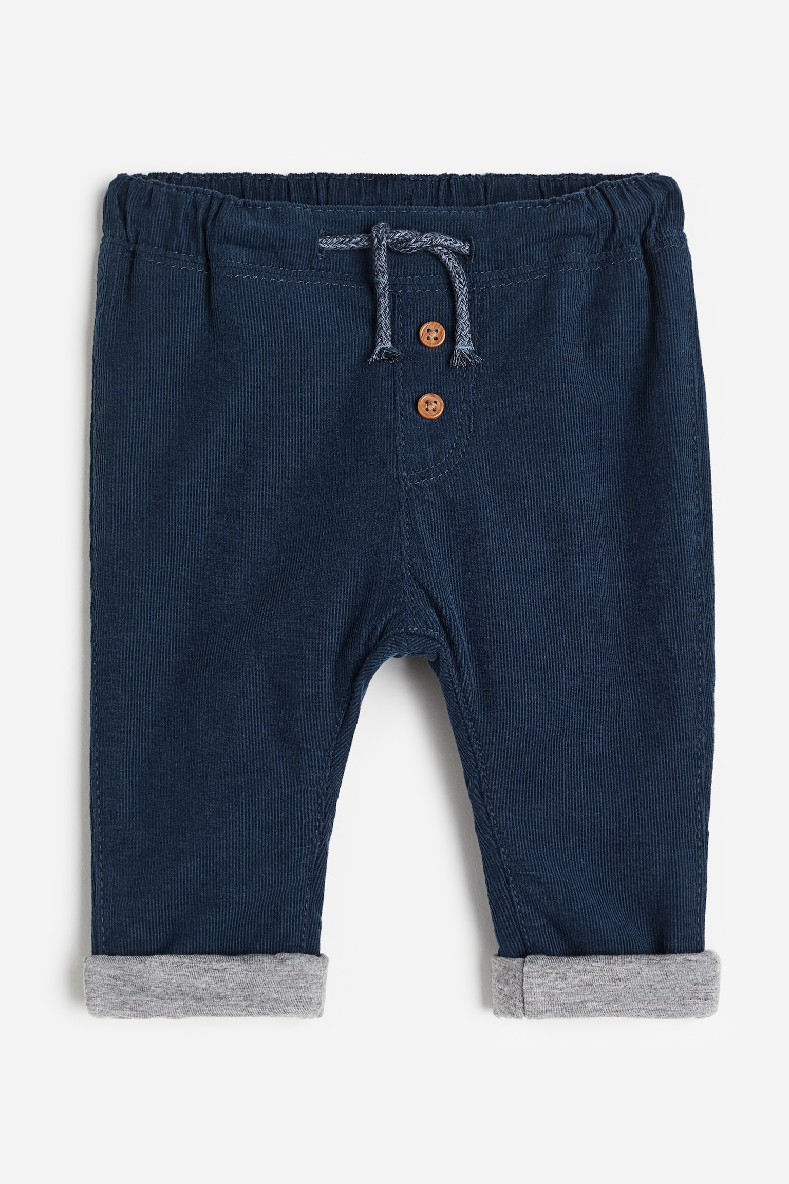 Pantalón de pana forrado - Azul marino