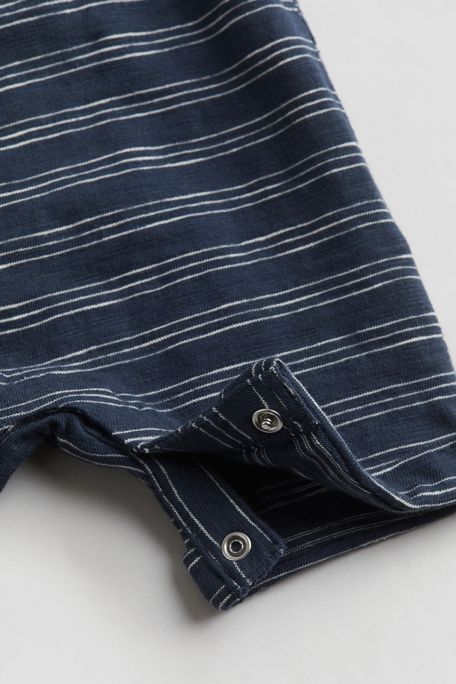 Детский комбинезон H&M Cotton Romper Suit, цвет: Тёмно-синий / Полосатый — фото 2