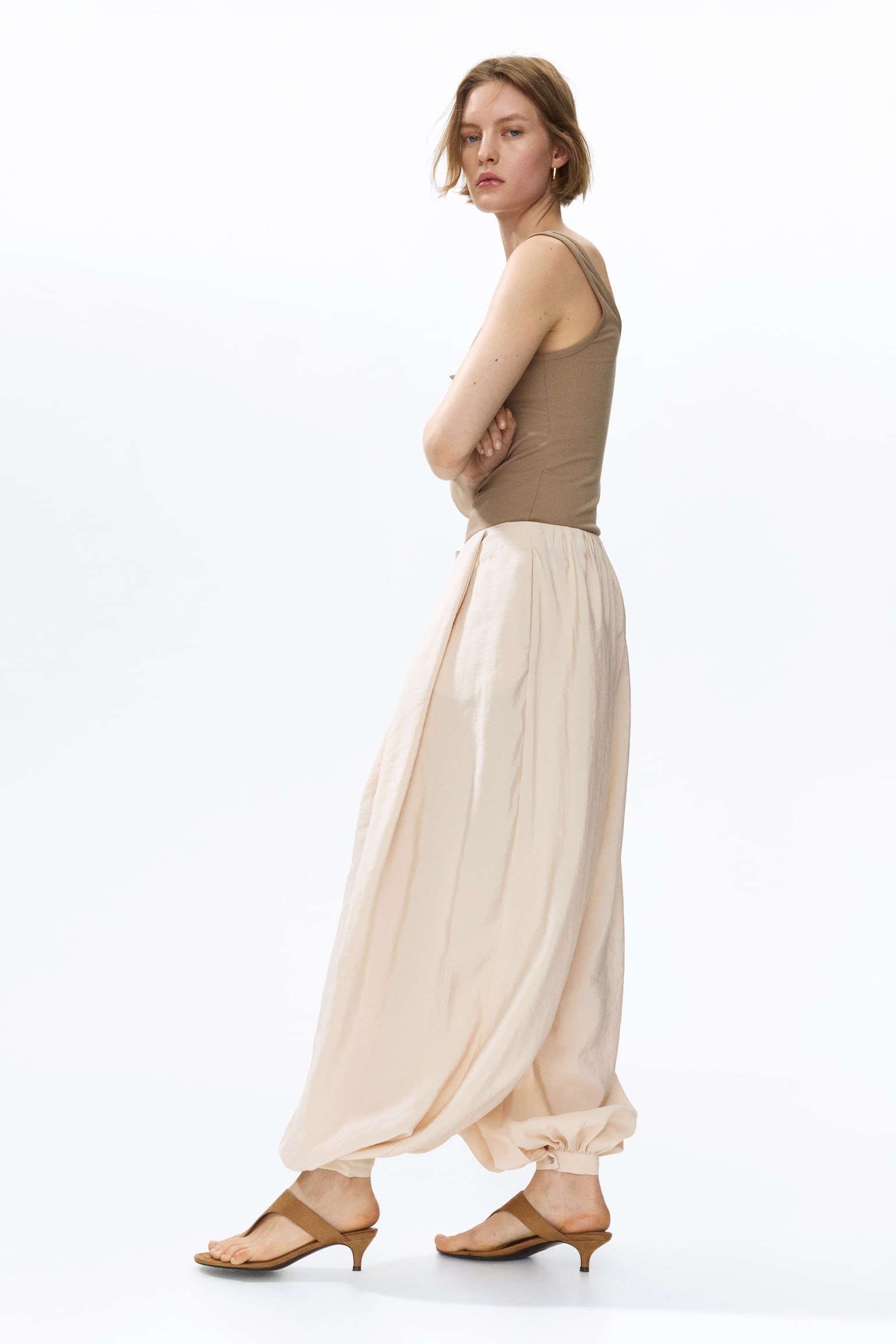 Balloon-Leg Modal Pants - 2