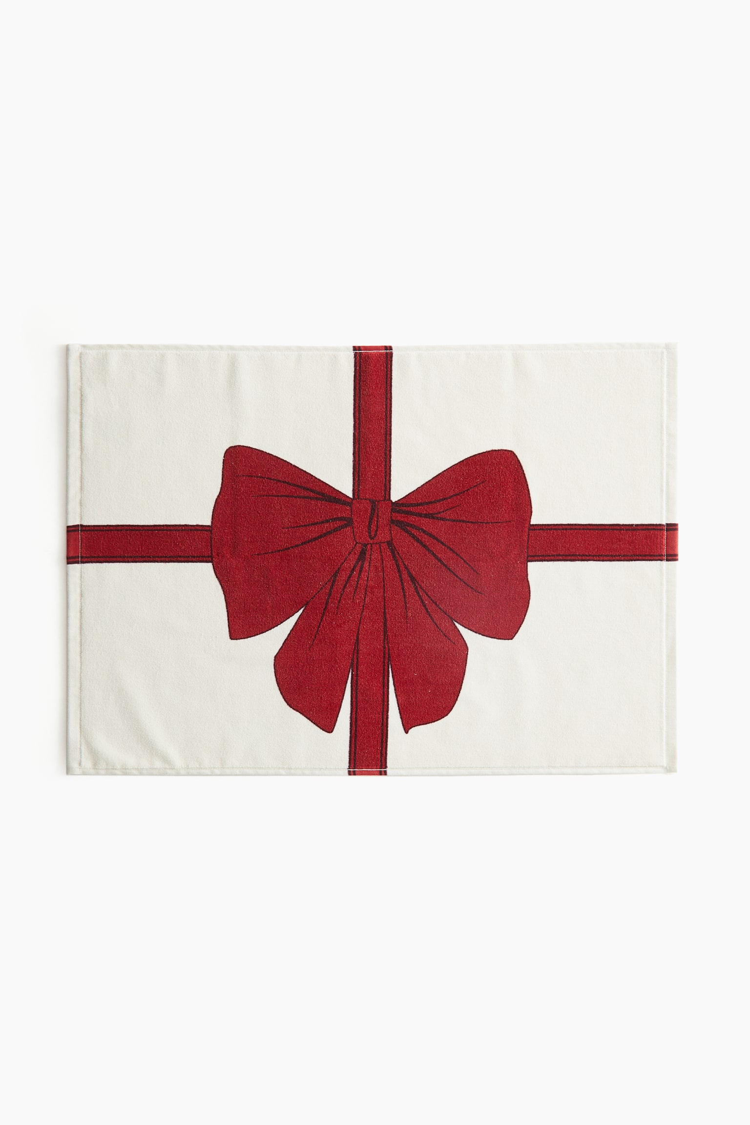 Christmas-motif bath mat - Red/Bow - 1