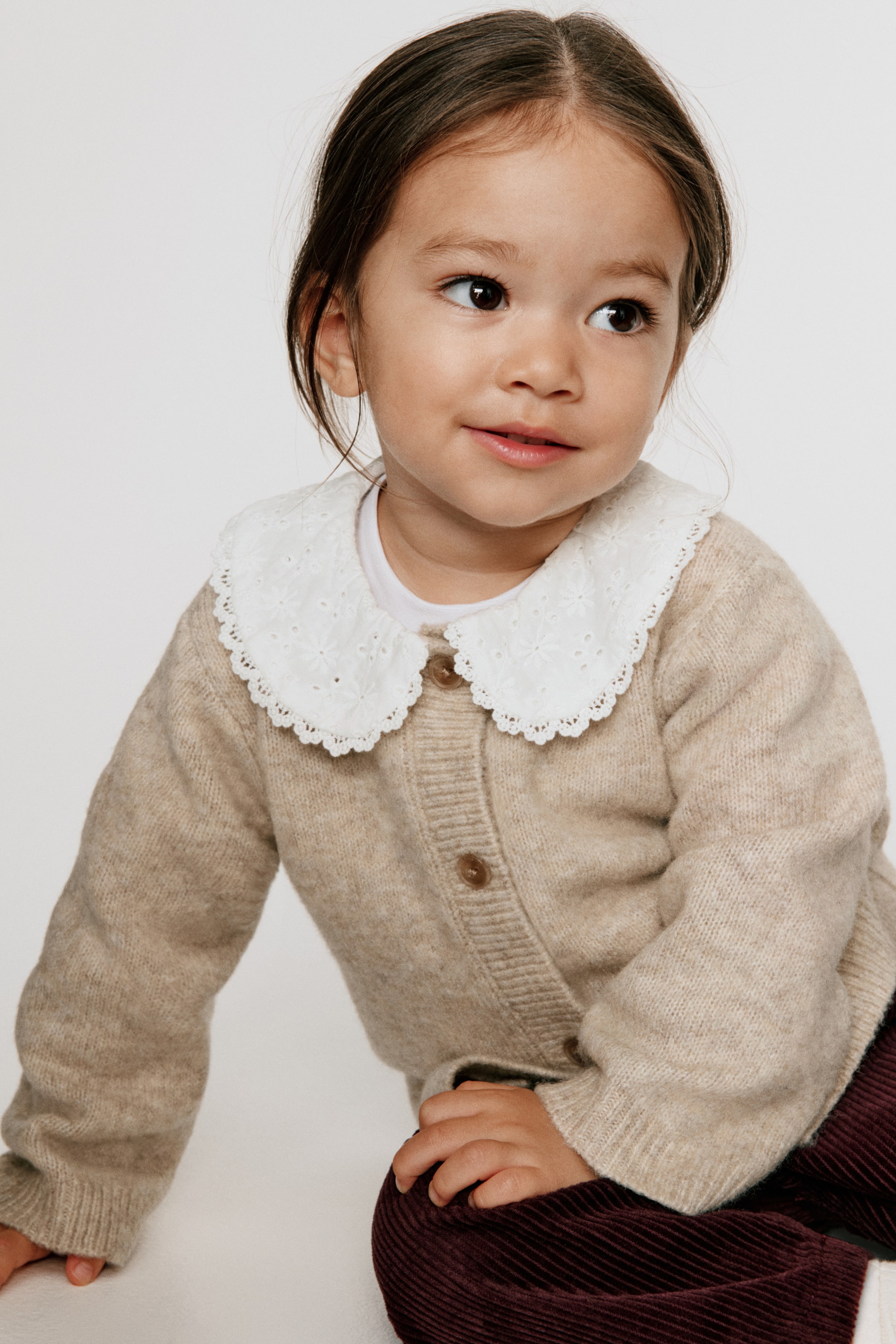 View larger image: Collared cardigan - Beige - Kids | H&M 1