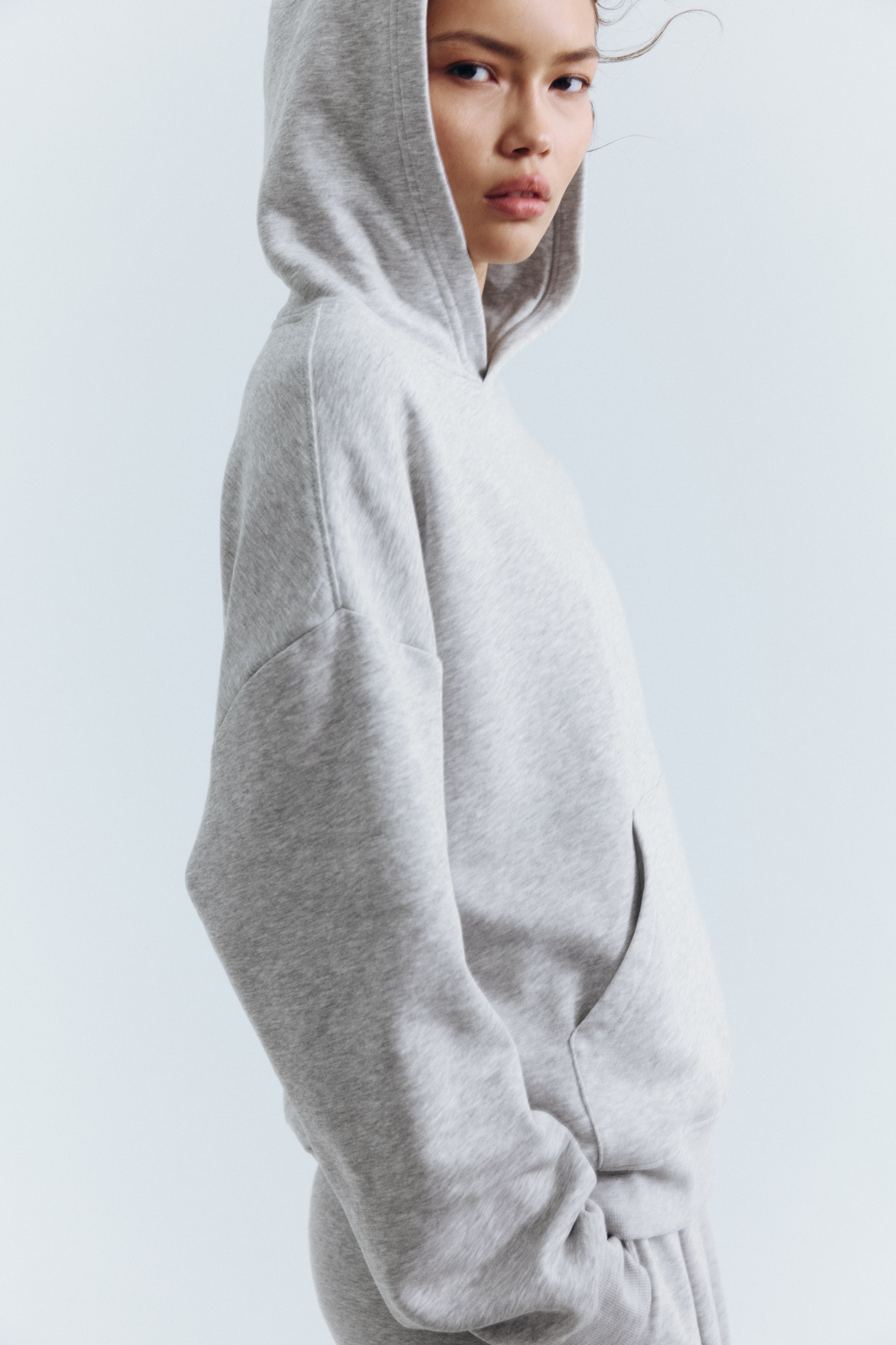 Größeres Bild anzeigen: Hoodie - Hellgraumeliert - Ladies | H&M AT 2