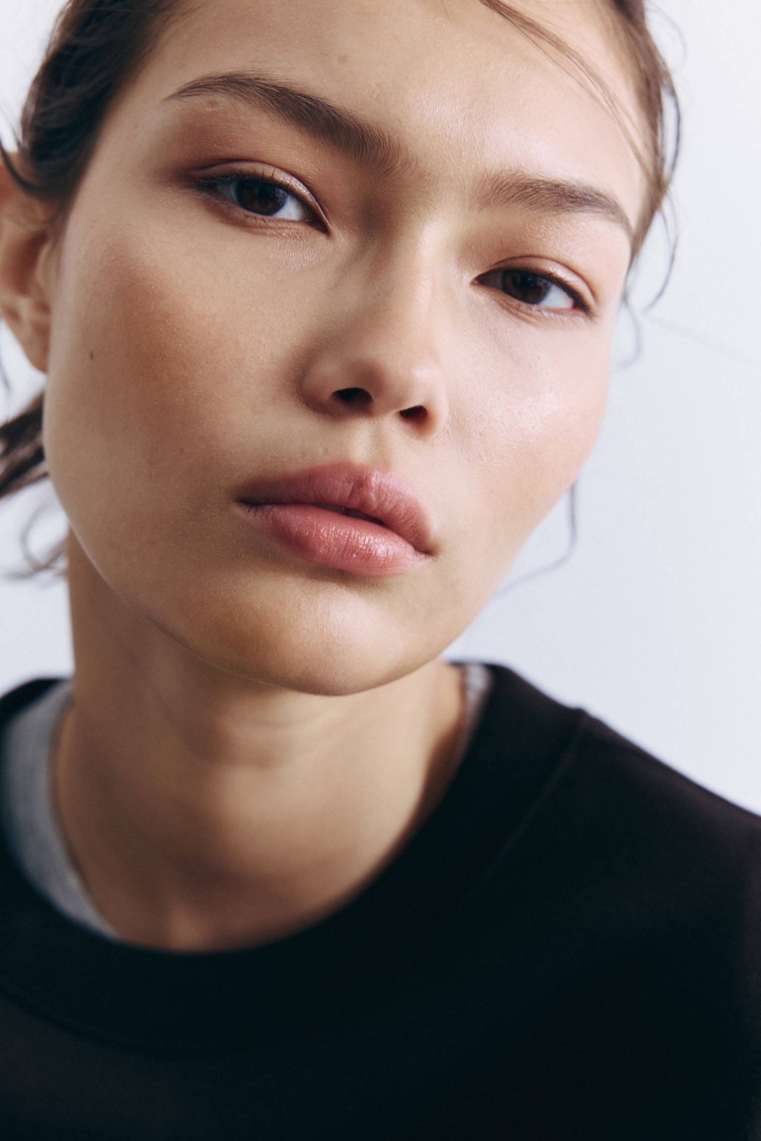 Bluză din molton supradimensionată - Negru/Roșu-burgund/Bleumarin/Roșu-burgund/Dark green/Gri-bej închis/Crem/Turcoaz-deschis/Gri-deschis melanj/Bej-deschis/Dark brown/Light pink/Gri-închis - 3