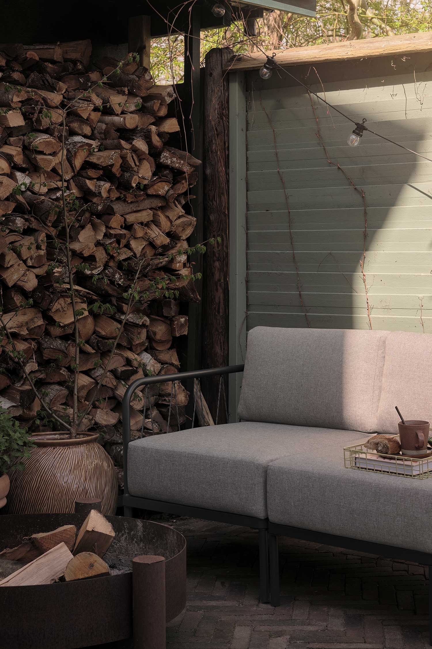 Hadley Gartensofa 2-sitzer - Sezame/Marzipan