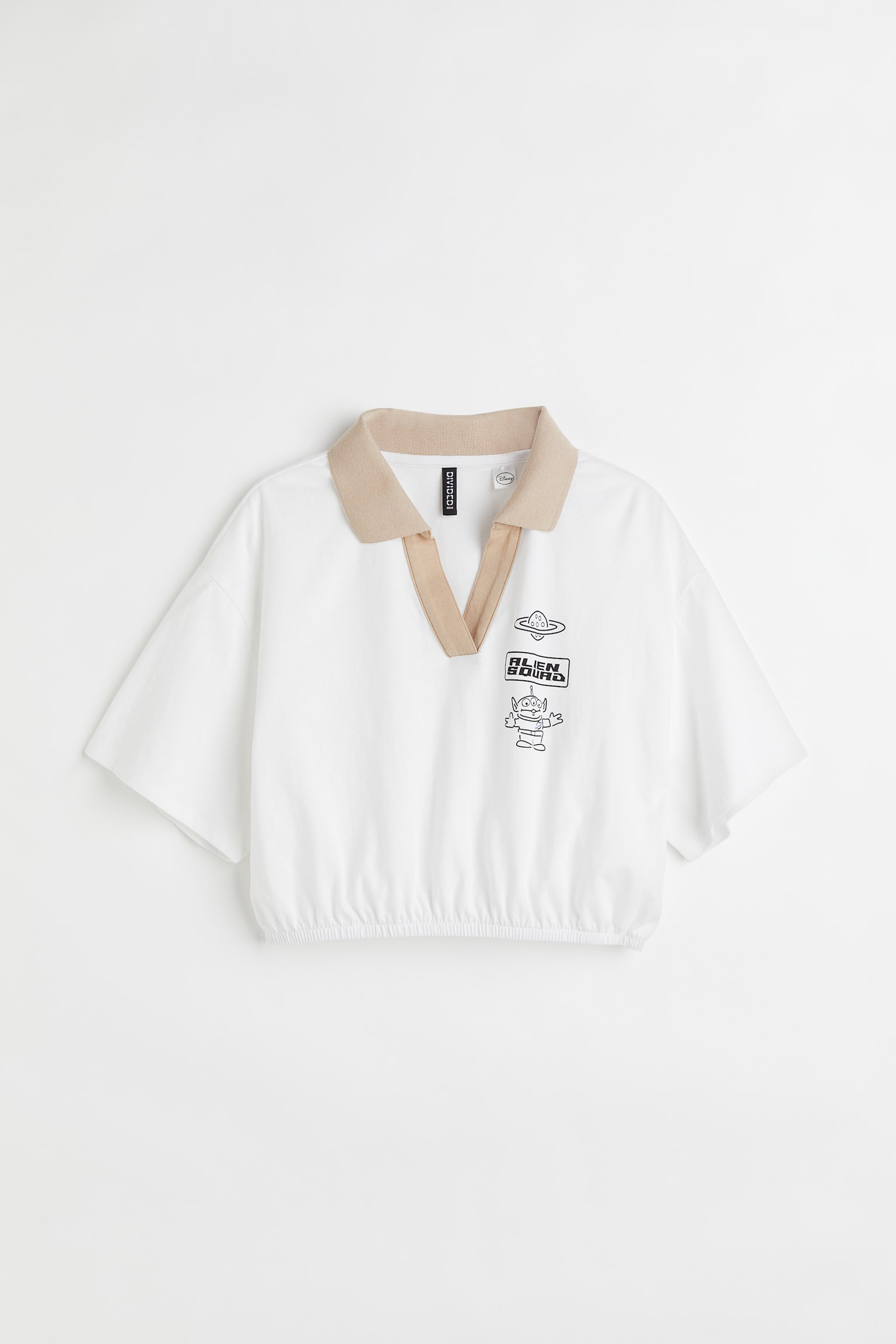 Cropped polo shirt - White/Toy Story
