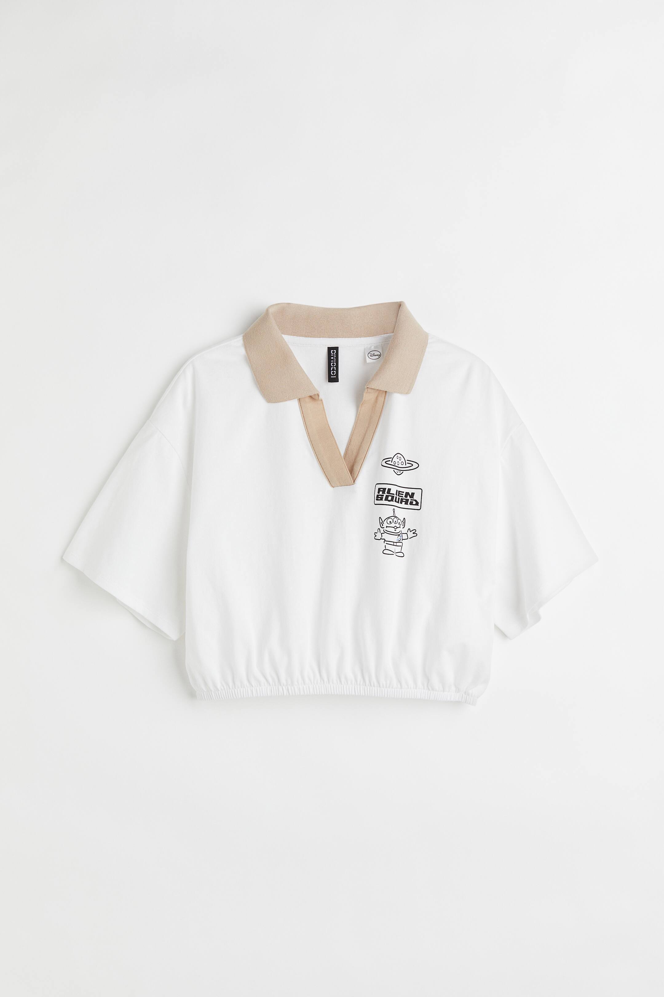 View larger image: Cropped polo shirt - White/Toy Story - Ladies | H&M IN 1