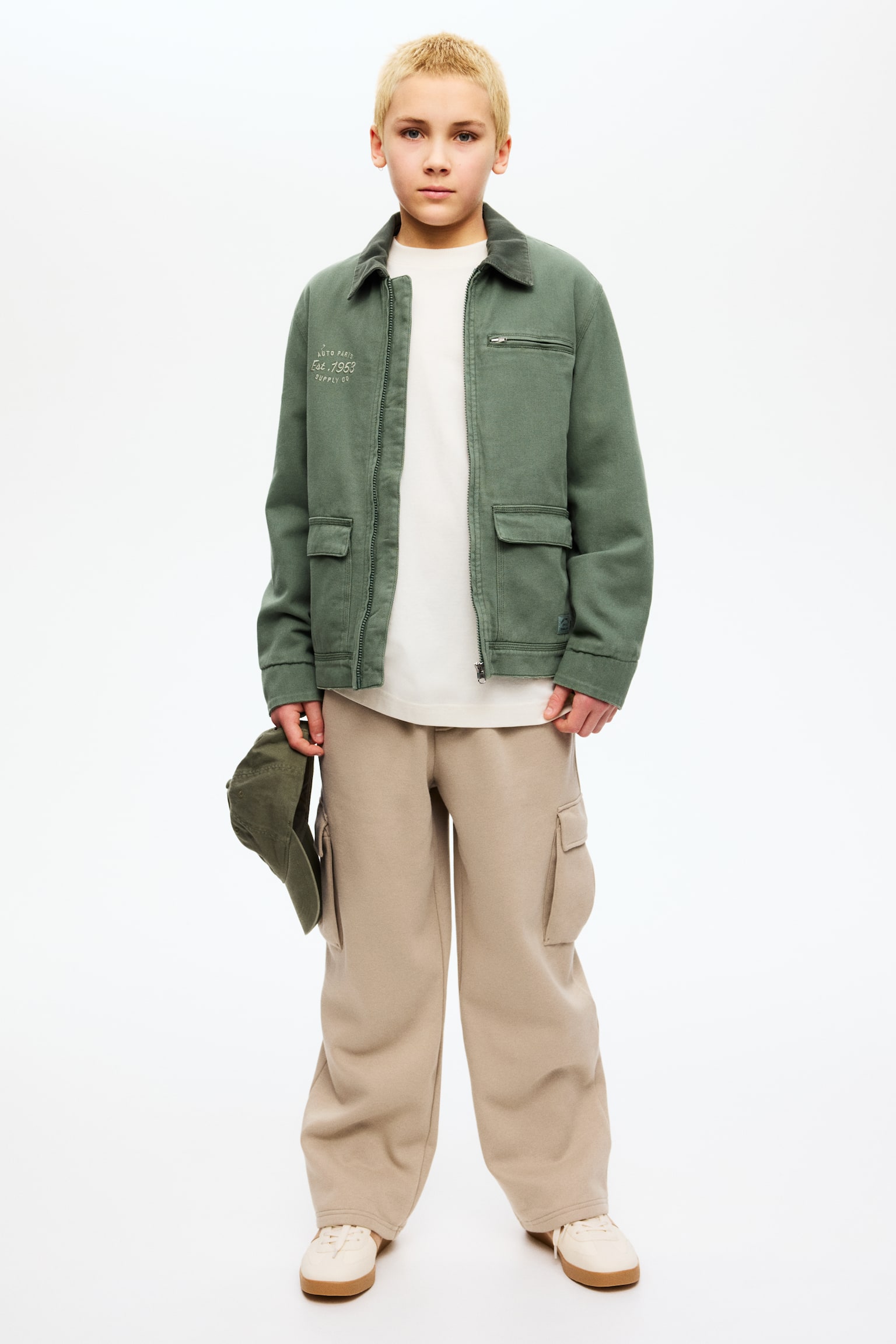 Cargojoggersit - Beige/Tummanvihreä/Tummanharmaa - 4