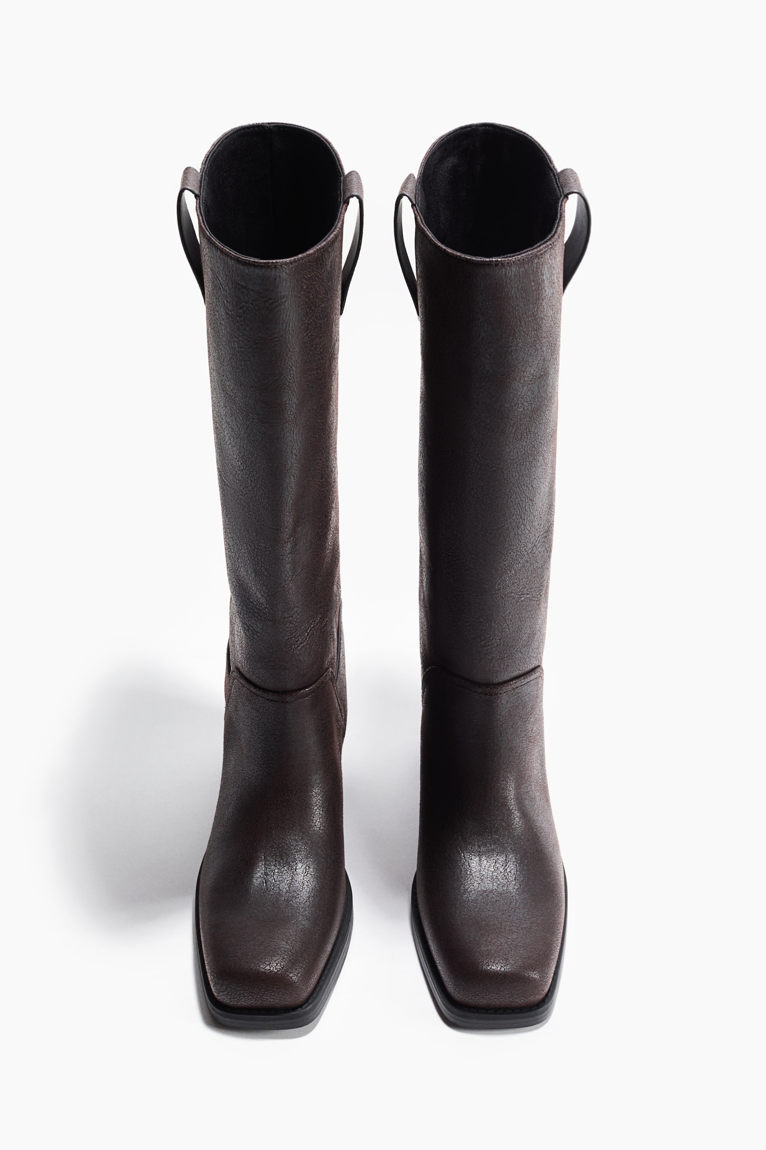 Knee-high boots - Dark brown - 3