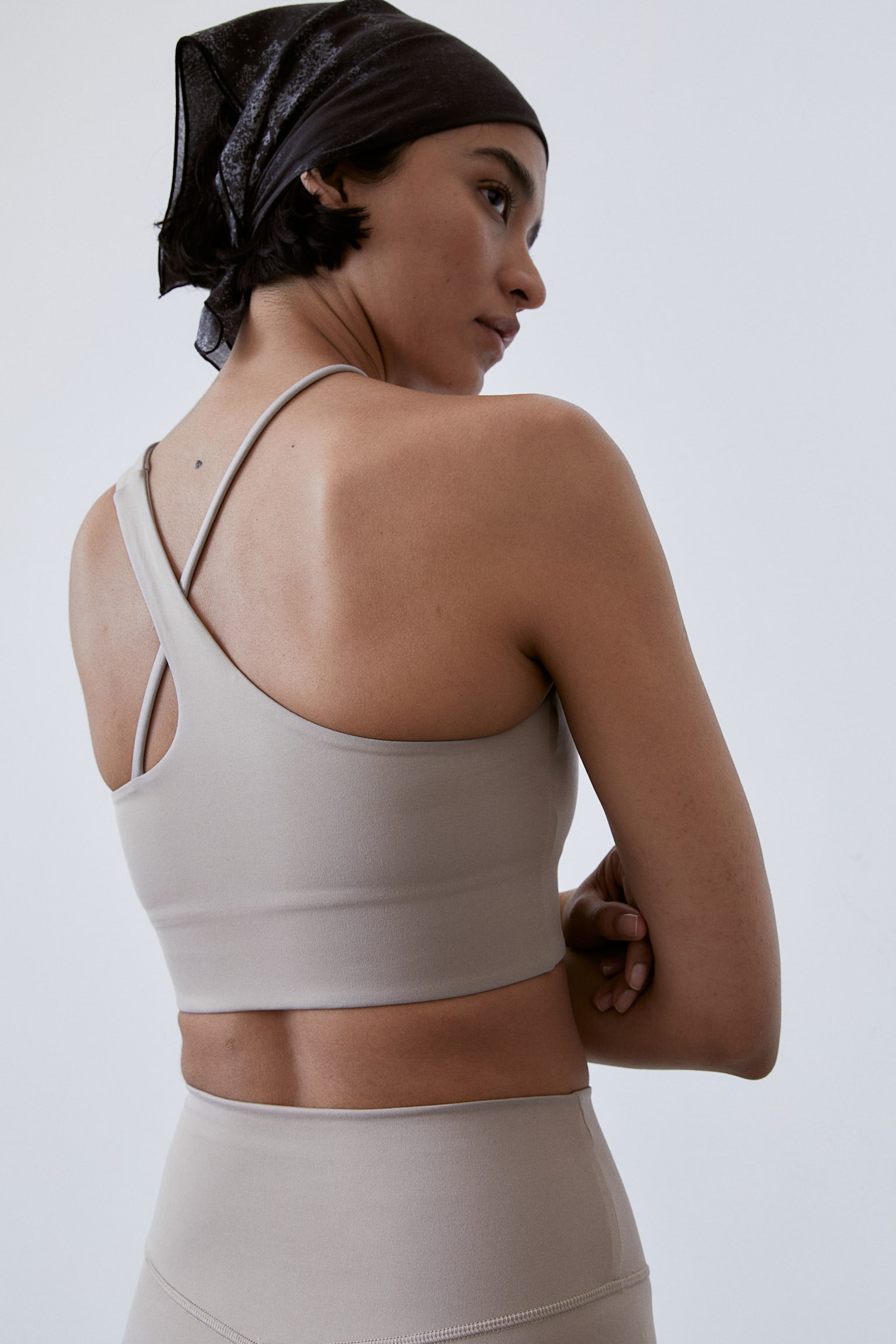 Light Support Sports Bra In SoftMove™ - Light greige/Black - 1