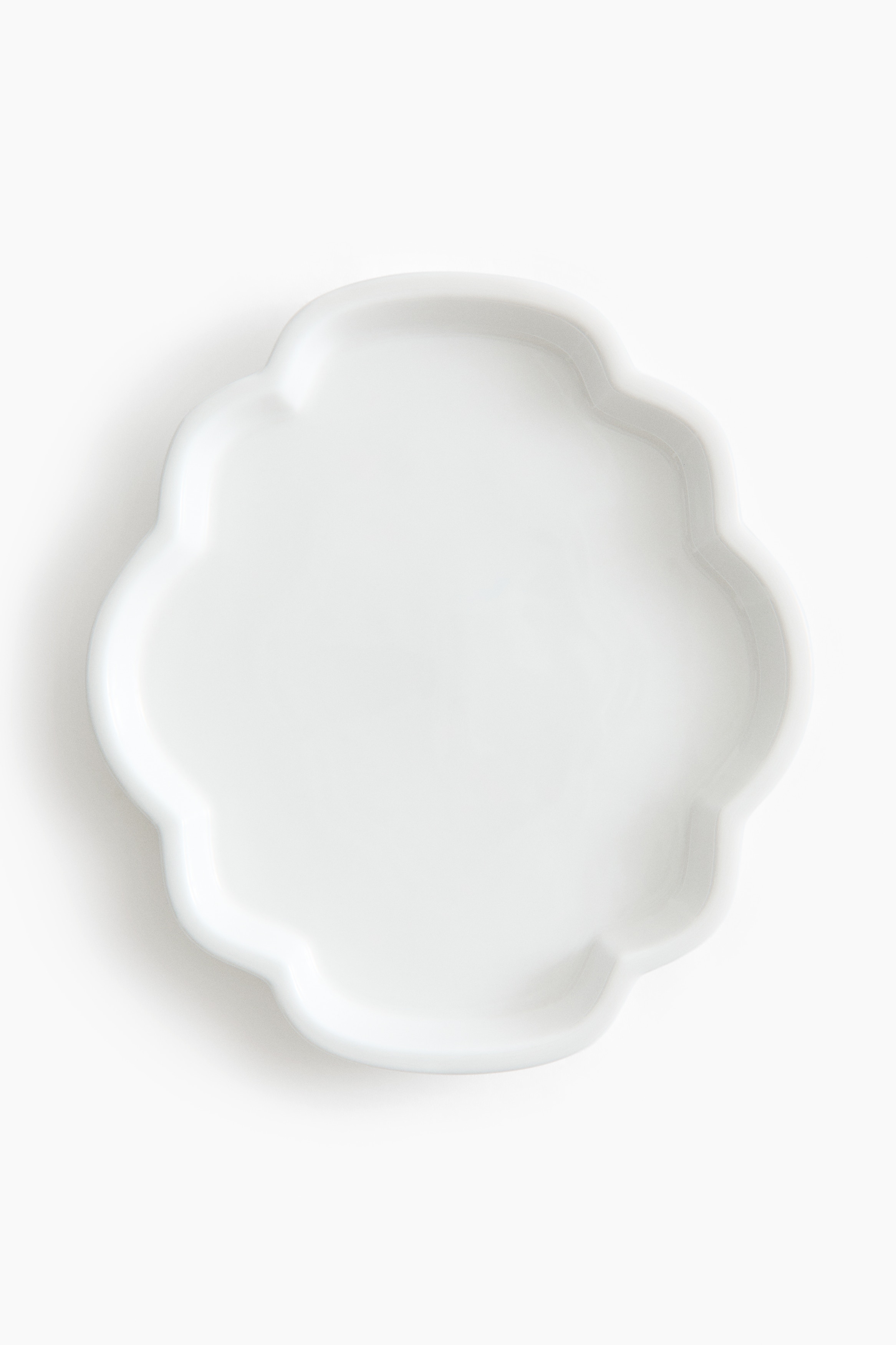 Porcelain serving plate - White