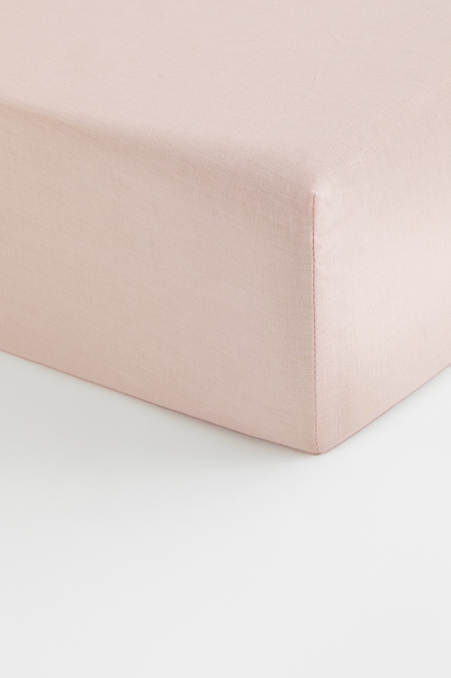 Cot fitted sheet - Light pink/Cream/Light green/Light grey - 1