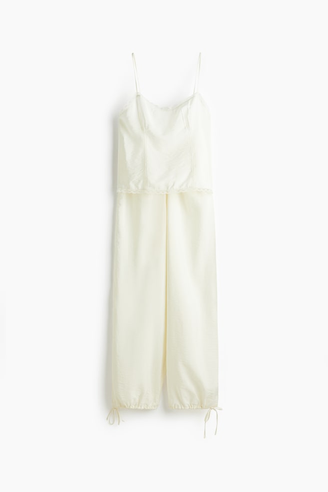 Lace-trimmed pyjamas - Cream - 1