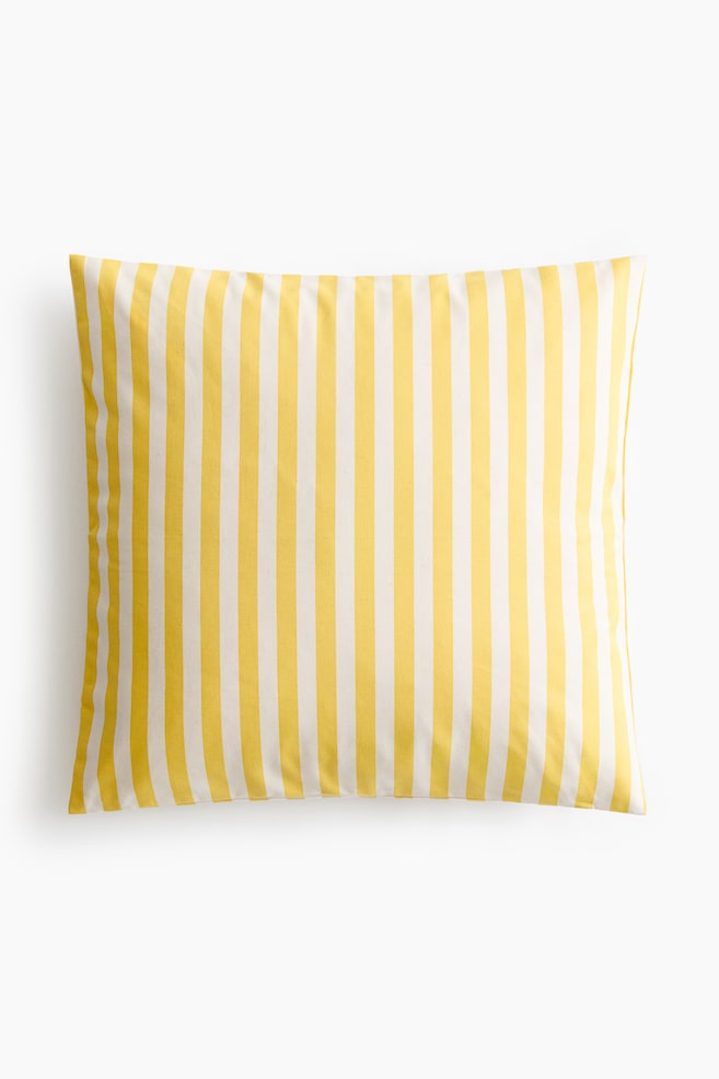 Outdoor cushion cover - White/Yellow striped/Beige/Striped/Dark green/Striped/Cream/Dark beige striped/Dark beige/Striped/Orange/Striped/Yellow/Striped/White/Yellow striped/Yellow/Striped/Dark grey/Striped/White/Green striped/Blue/Striped/Dark green/Striped/Orange/Striped/Blue/Striped - 1