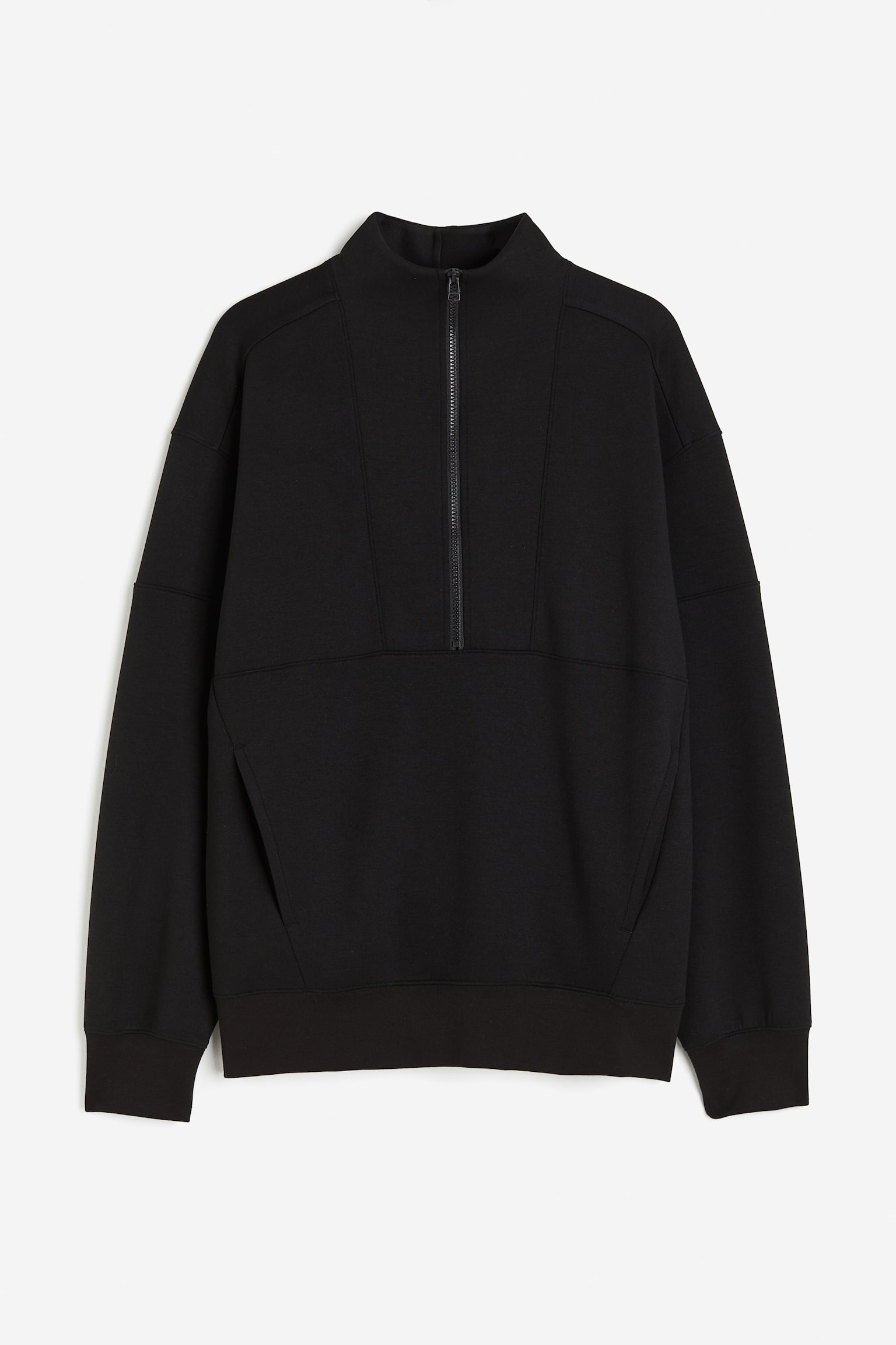 DryMove™ Half Zip Sweater - Black/Grey marle - 1