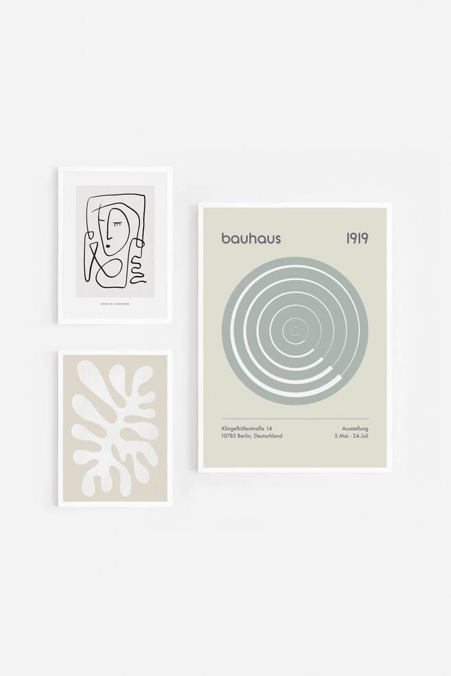 Bauhaus Poster Set - Vert/beige - 1