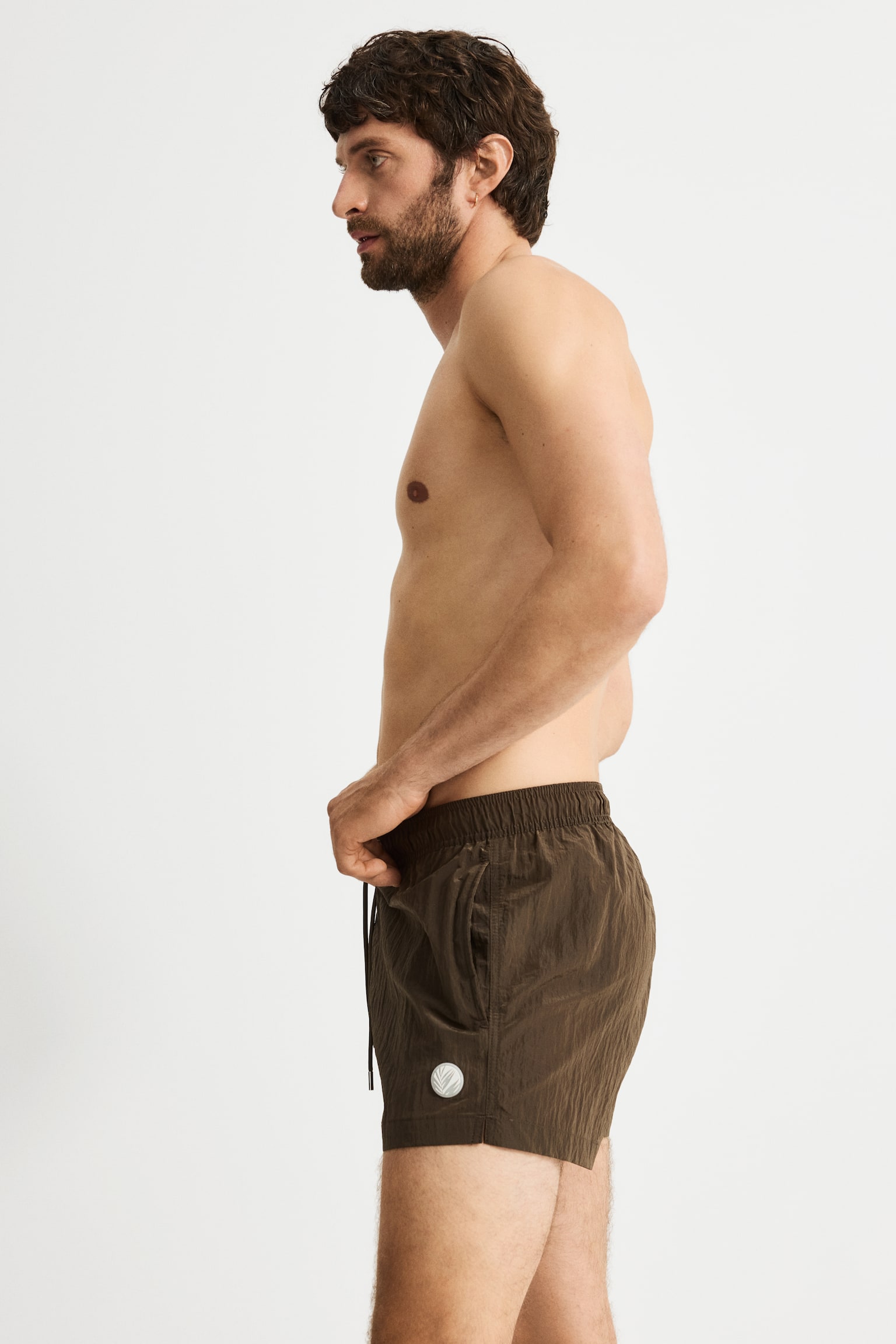 Traje de baño en nylon - Verde caqui oscuro/Verde oliva/Café teja - 3