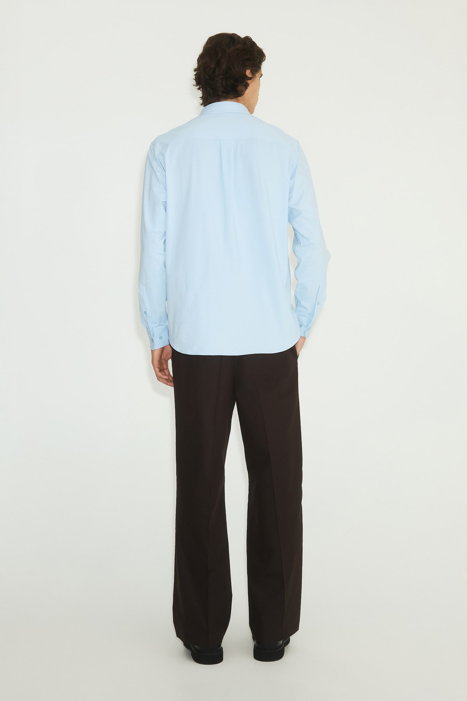 Four-way Stretch Regular Fit Shirt - Light blue/White/Beige - 4