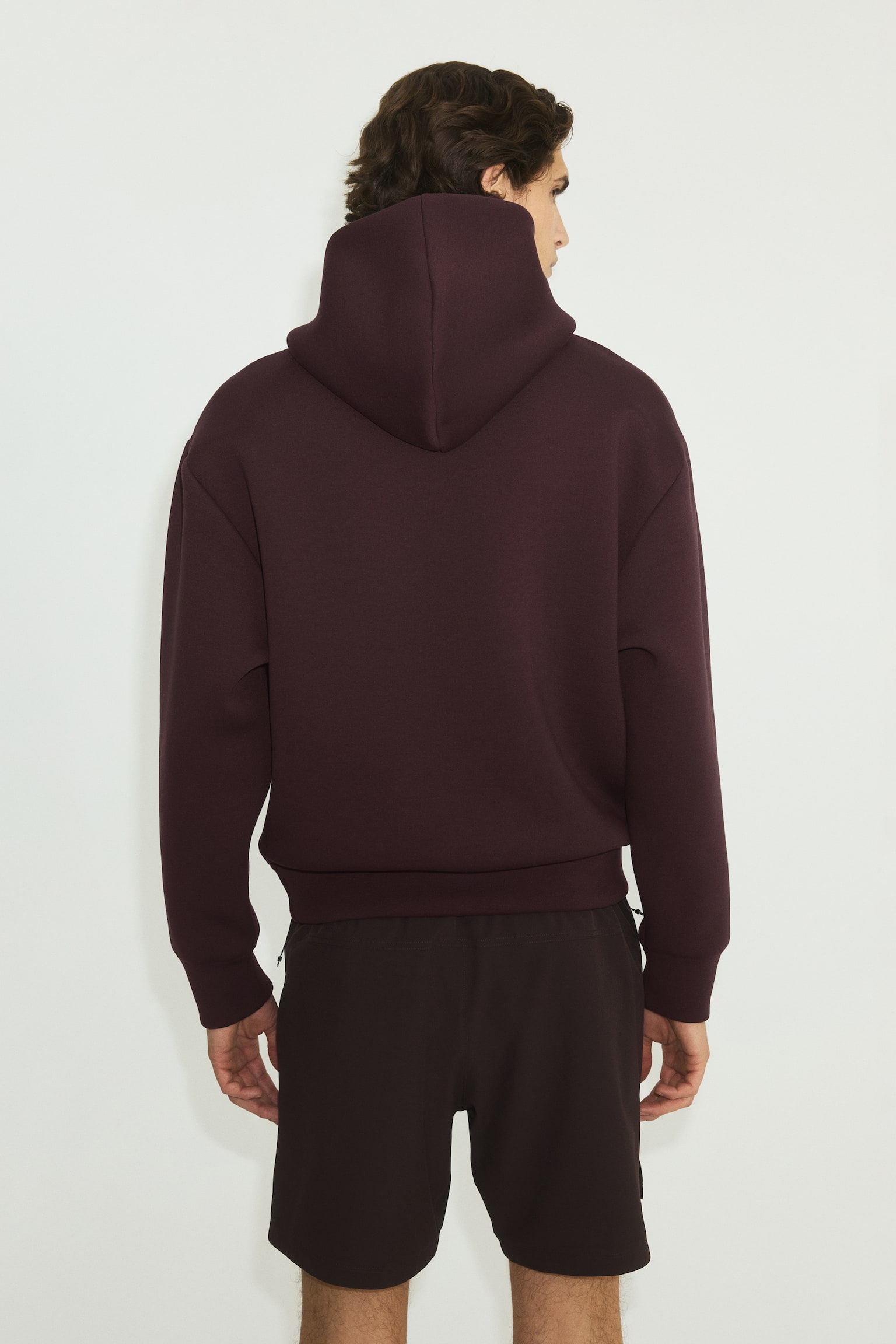 Oversized Fit Sports hoodie with DryMove™ - Dark brown/Beige/Black - 6