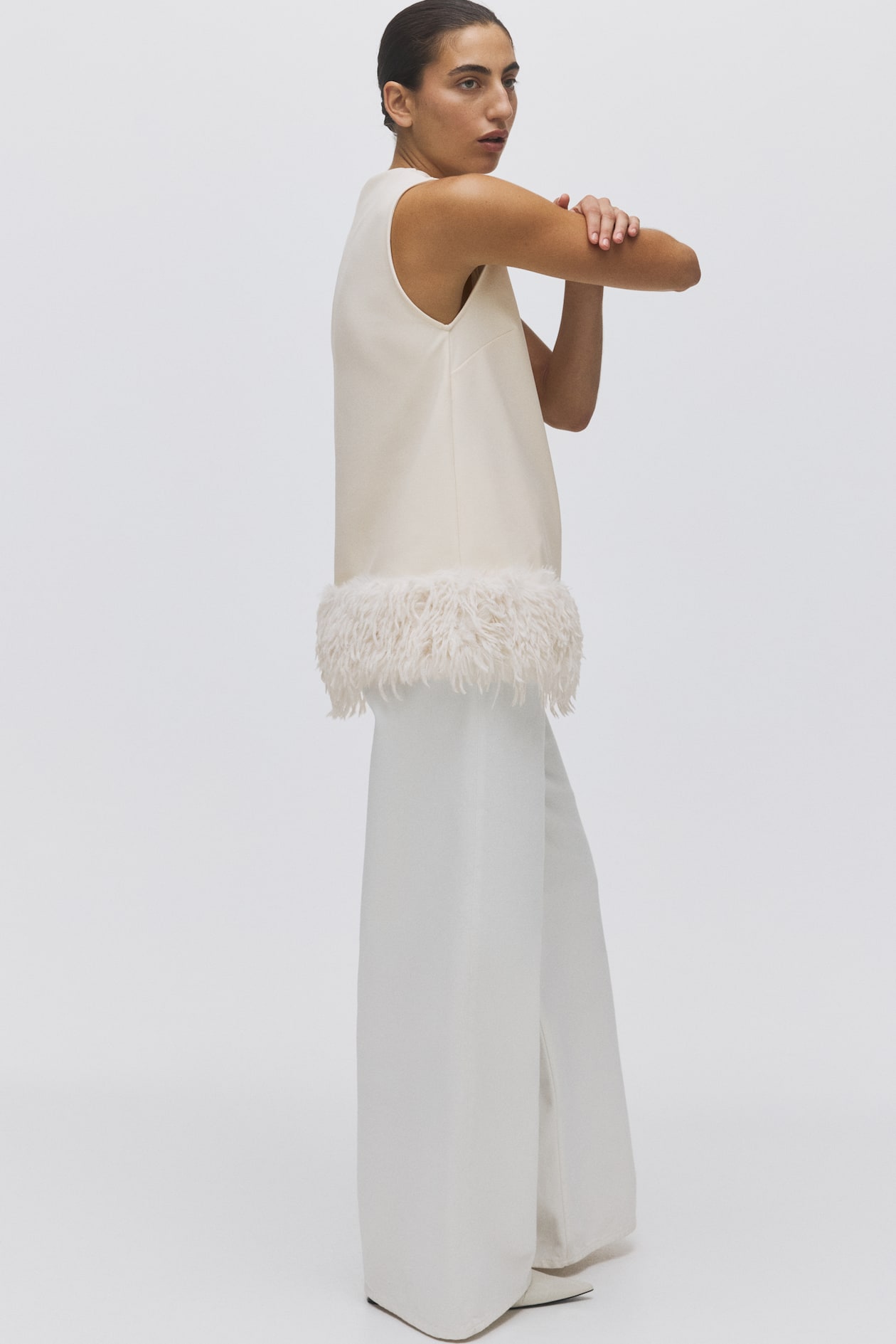 Fringe-Trimmed Top