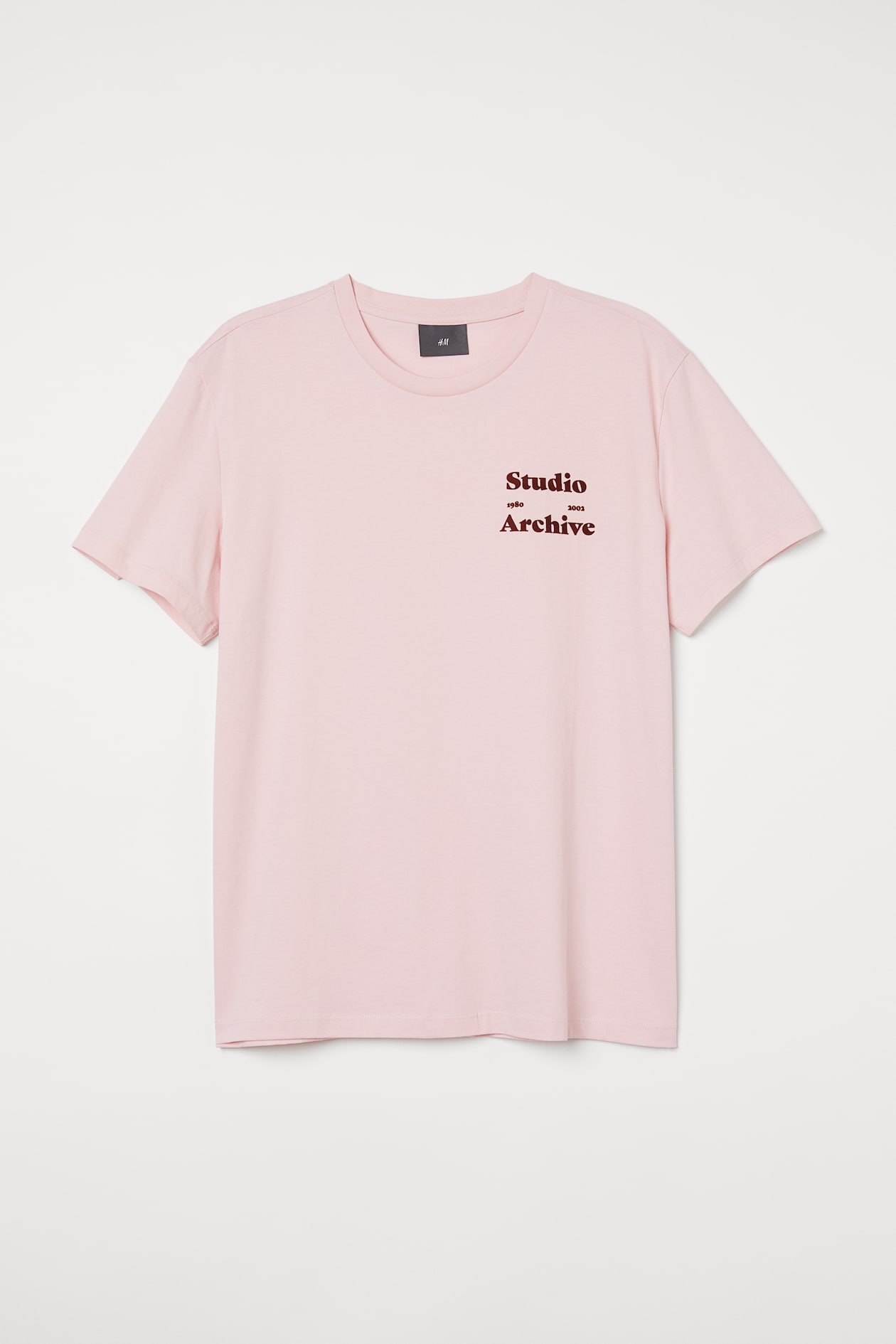 T-shirt with Motif - Round Neck - Short sleeve - Light pink/Studio ...