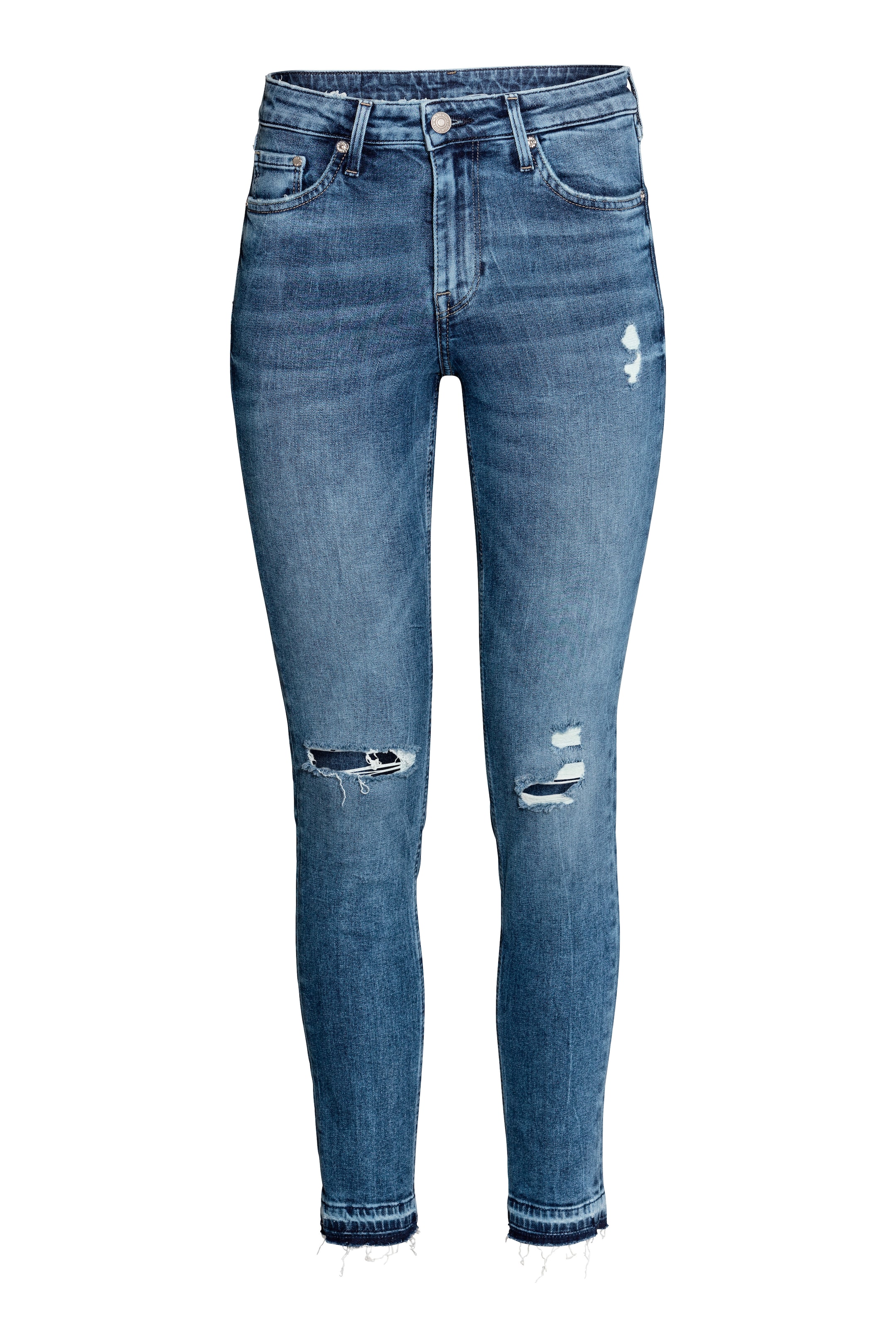 Voir une image plus grande: Jean ajusté Longueur cheville - Denim blue trashed - Ladies | H&M CA 1